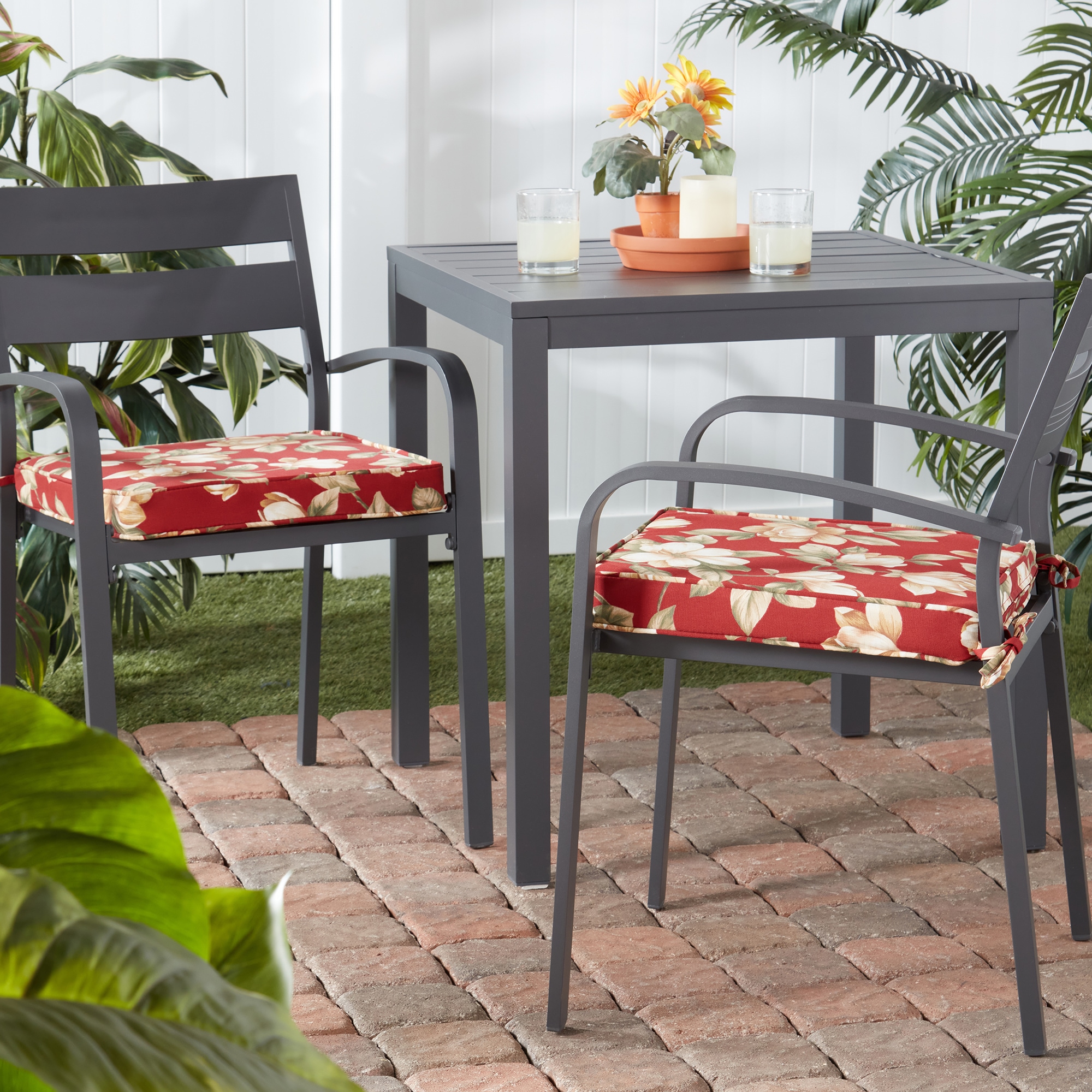 Greendale Home Fashions OP1100S2-ROMAFLORAL Patio-Furniture-Cushions - View #6