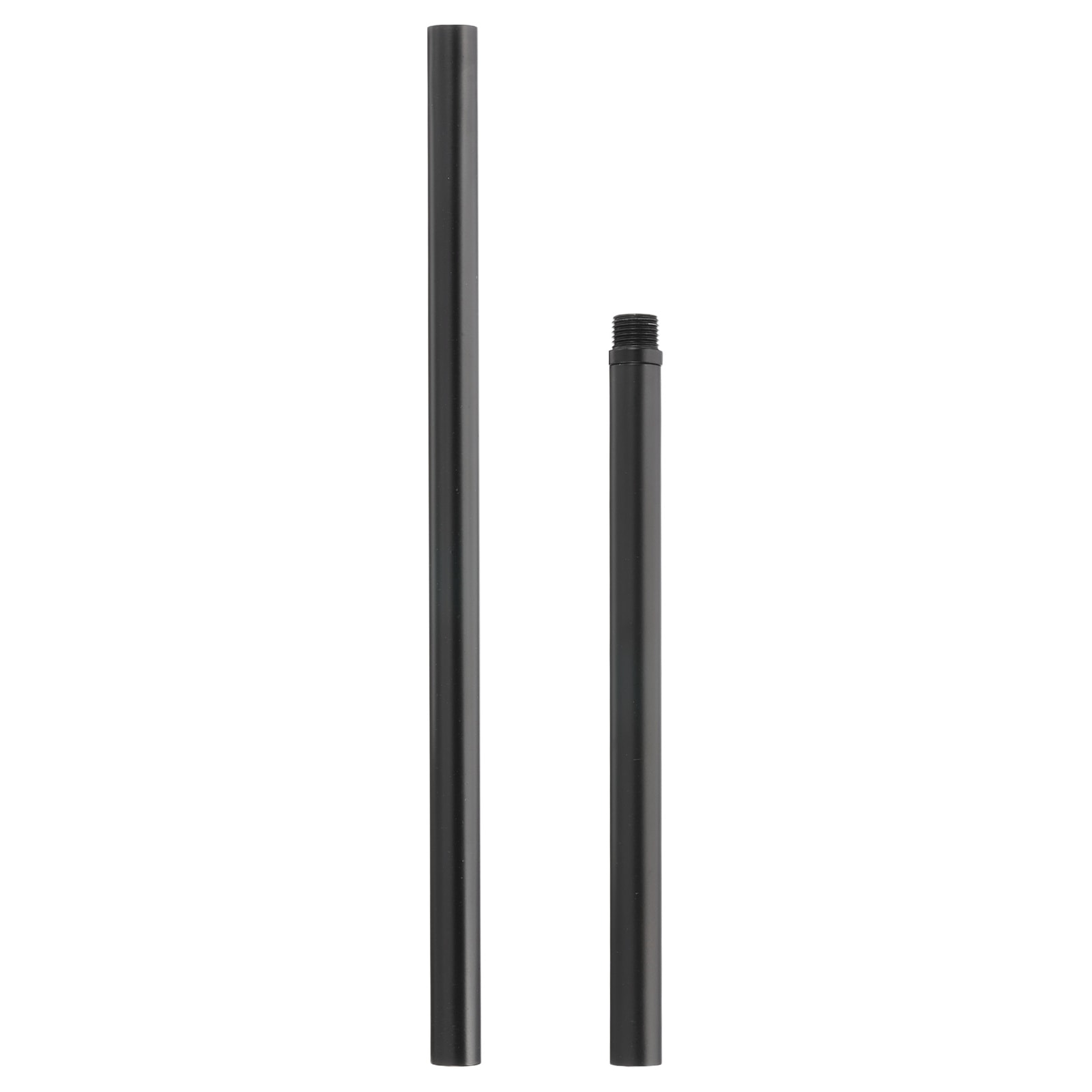 PATIKIL 9/16-18UNF Threaded Extension Rod 7.9inch Lamp Pipe and 11.8inch Chandelier Light Extension Pole with Lamp Pipe Nipple for Pendant Light Island Lighting Chandelier Stems Black