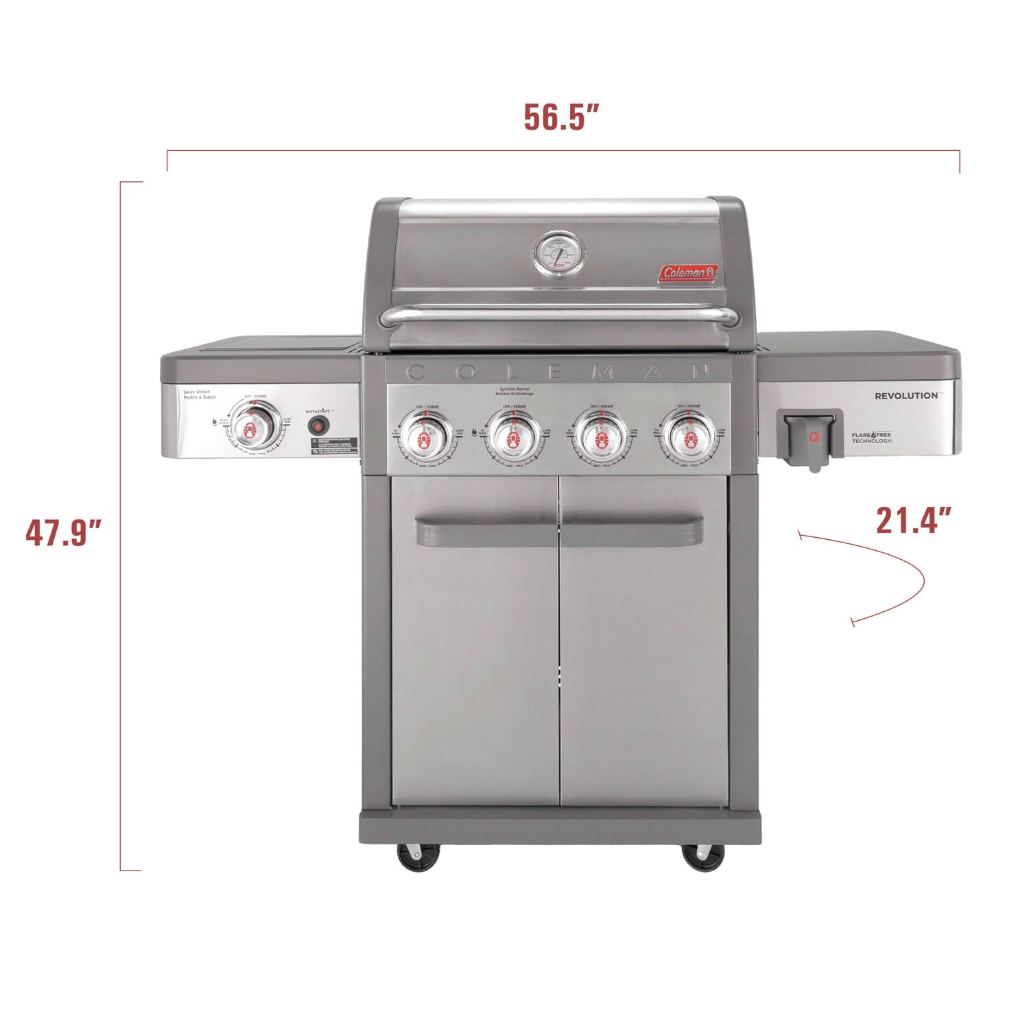 Coleman Stainless Steel Liquid Propane and Natural Gas Grill RV-401BBQ Sansujyuku sansujyuku.com