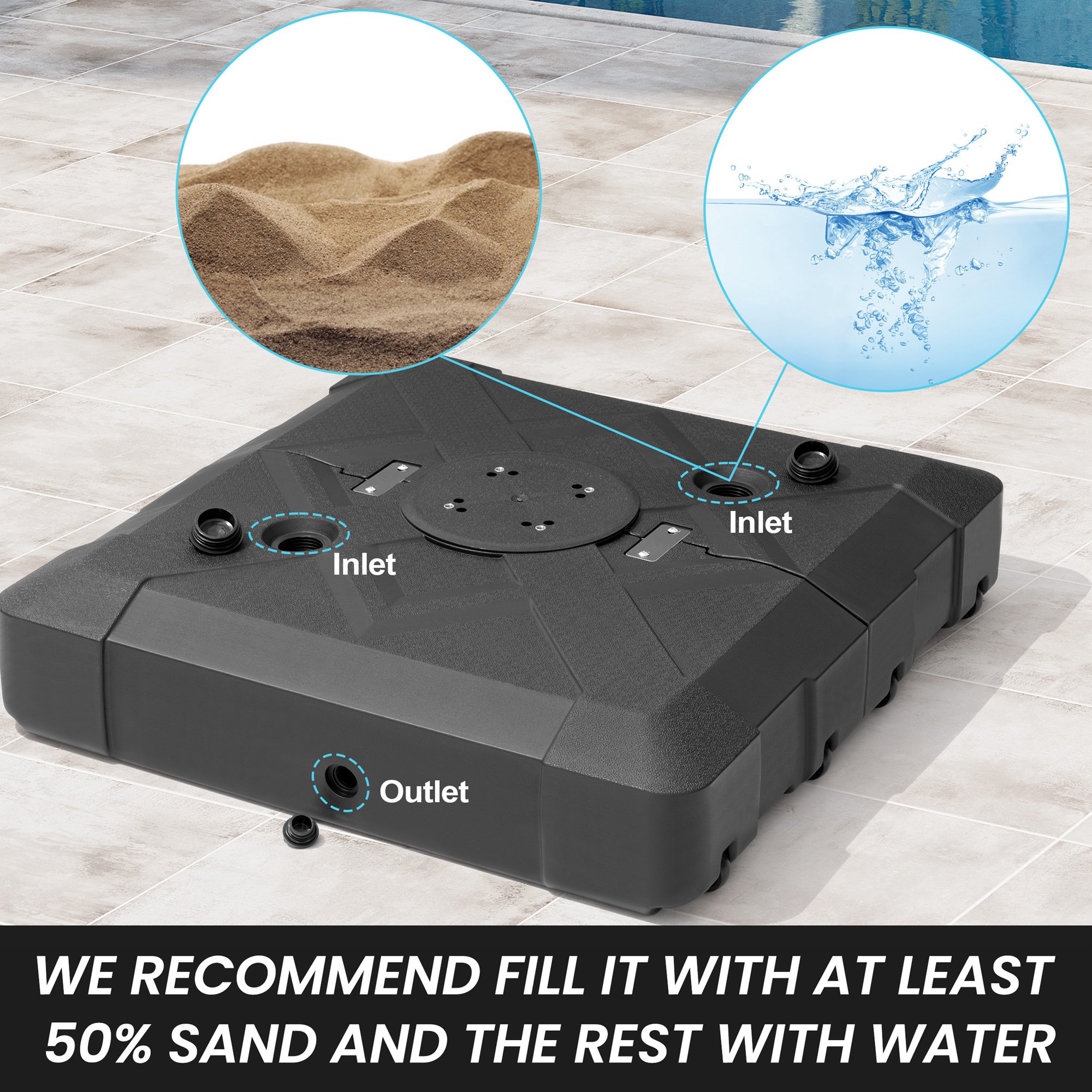 Crestlive Products CL-UB008BLK Umbrella-Bases - View #5