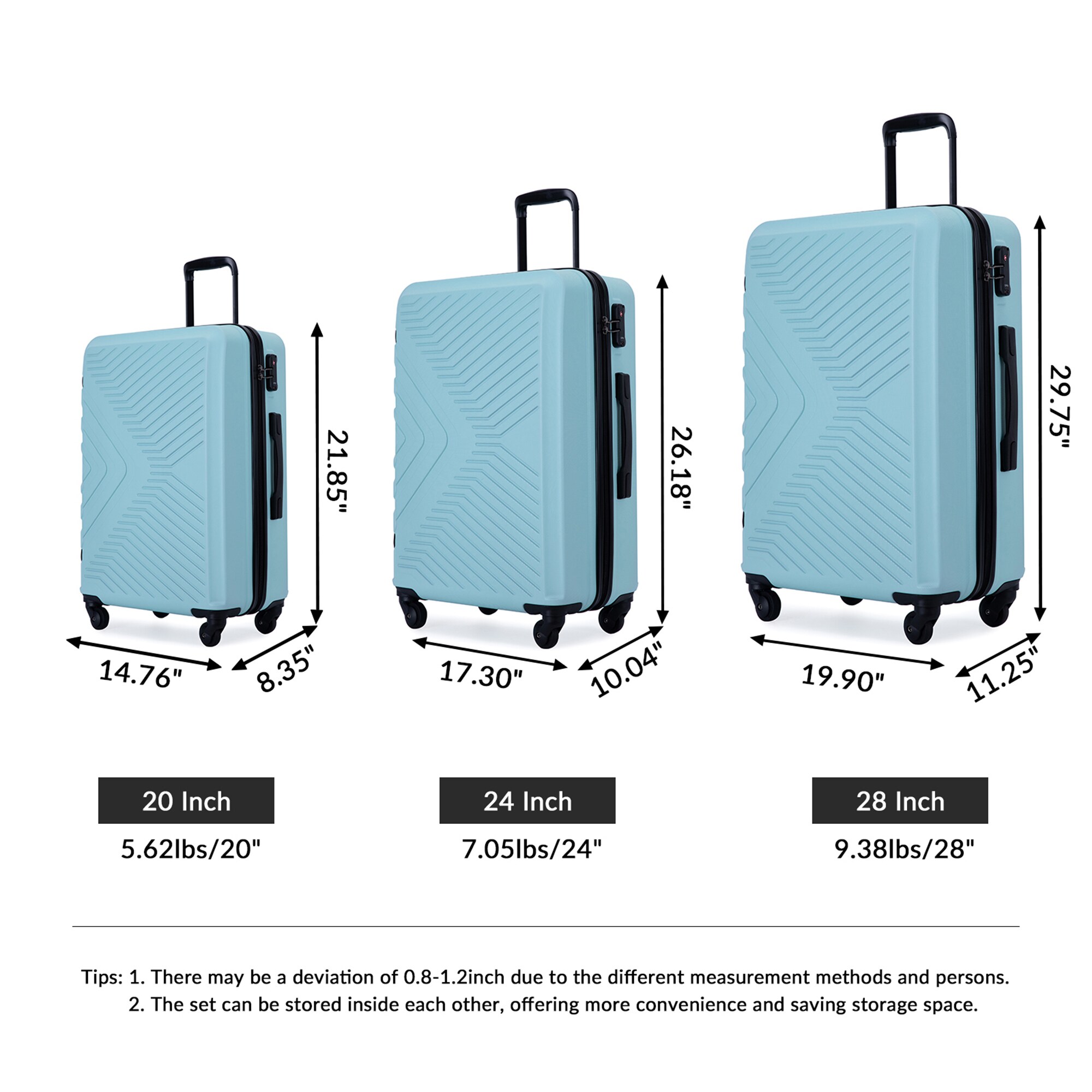 SINOFURN SYD9400018GN Luggage-And-Luggage-Sets - View #2