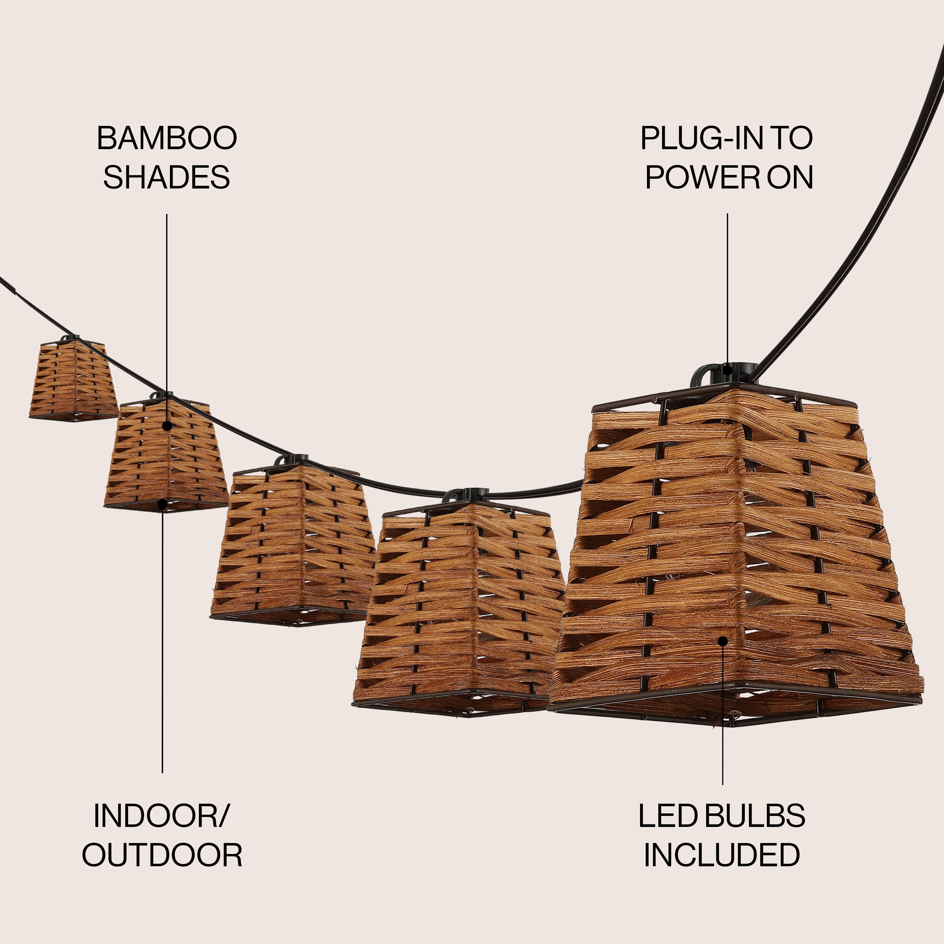 JONATHAN  Y JYL8707A Patio-String-Lights - View #2