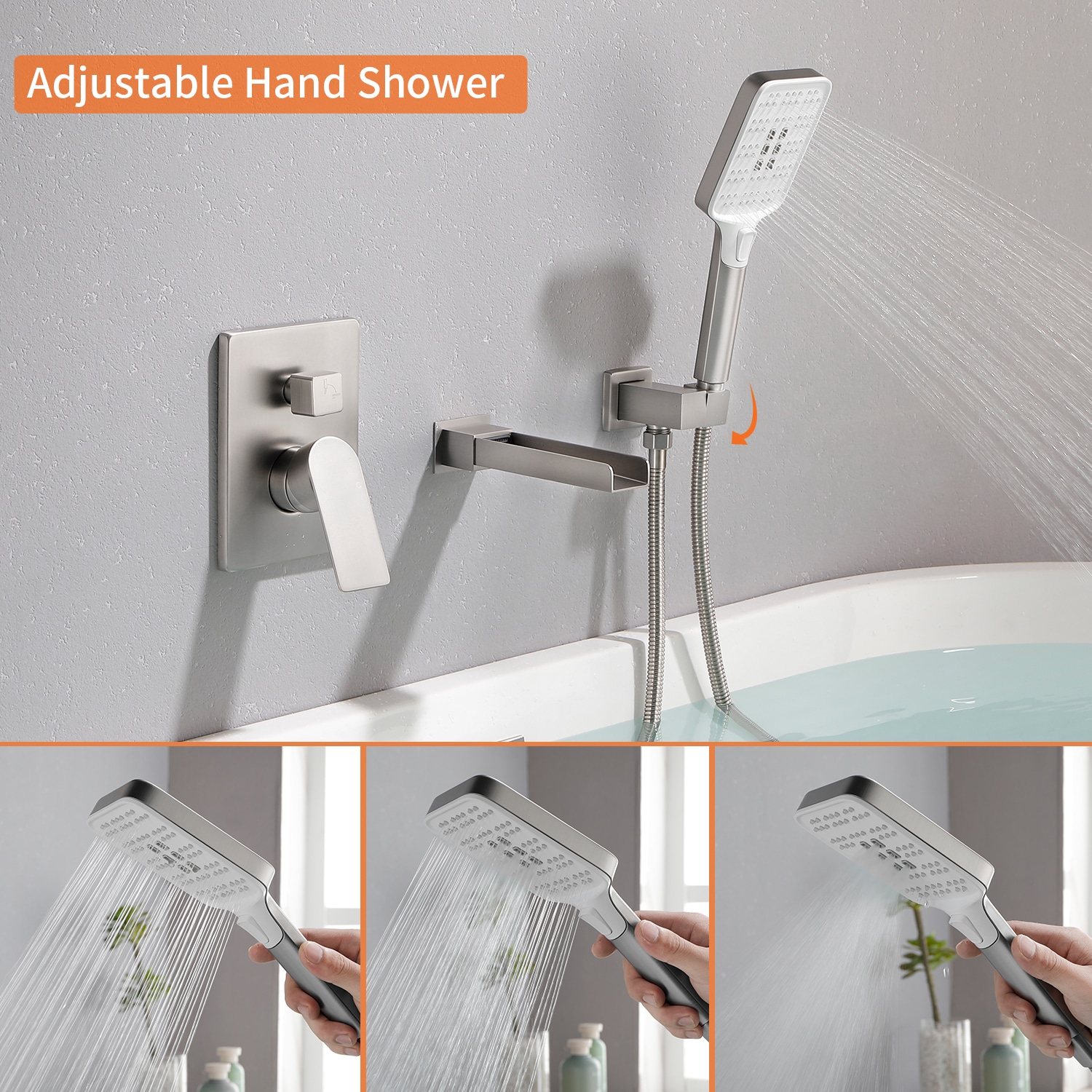 WELLFOR DTG-02KFBN Roman-Tub-Faucets - View #8