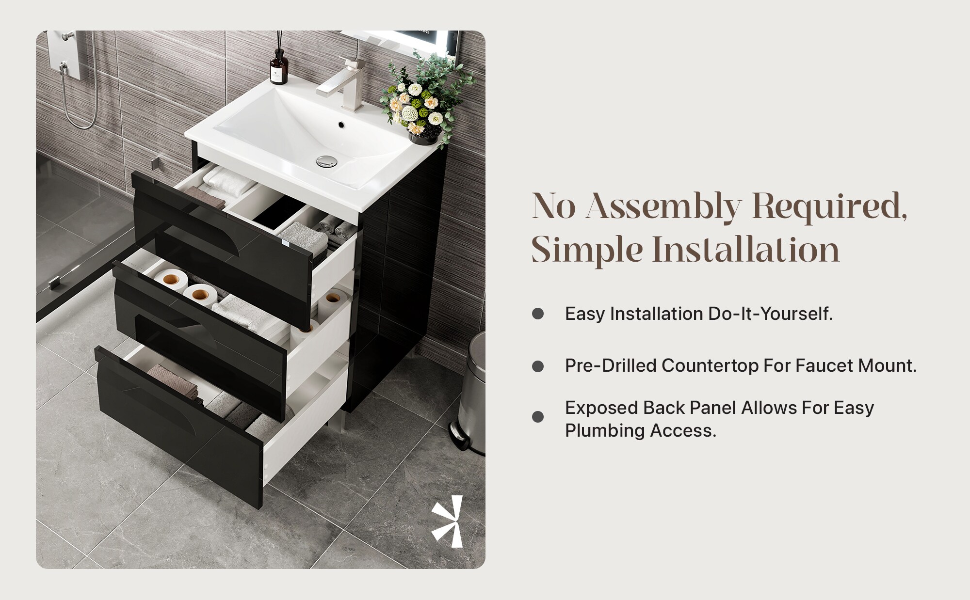 Eviva EVVN23-28BLK Bath-Vanity-Combo - View #9