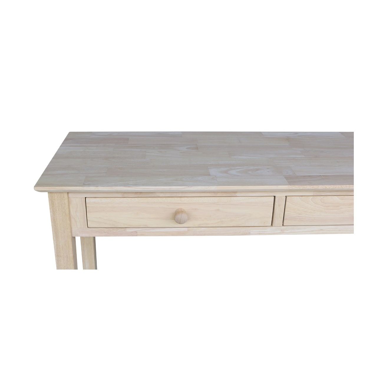 Spencer White Wood Sofa Console Table with Storage
