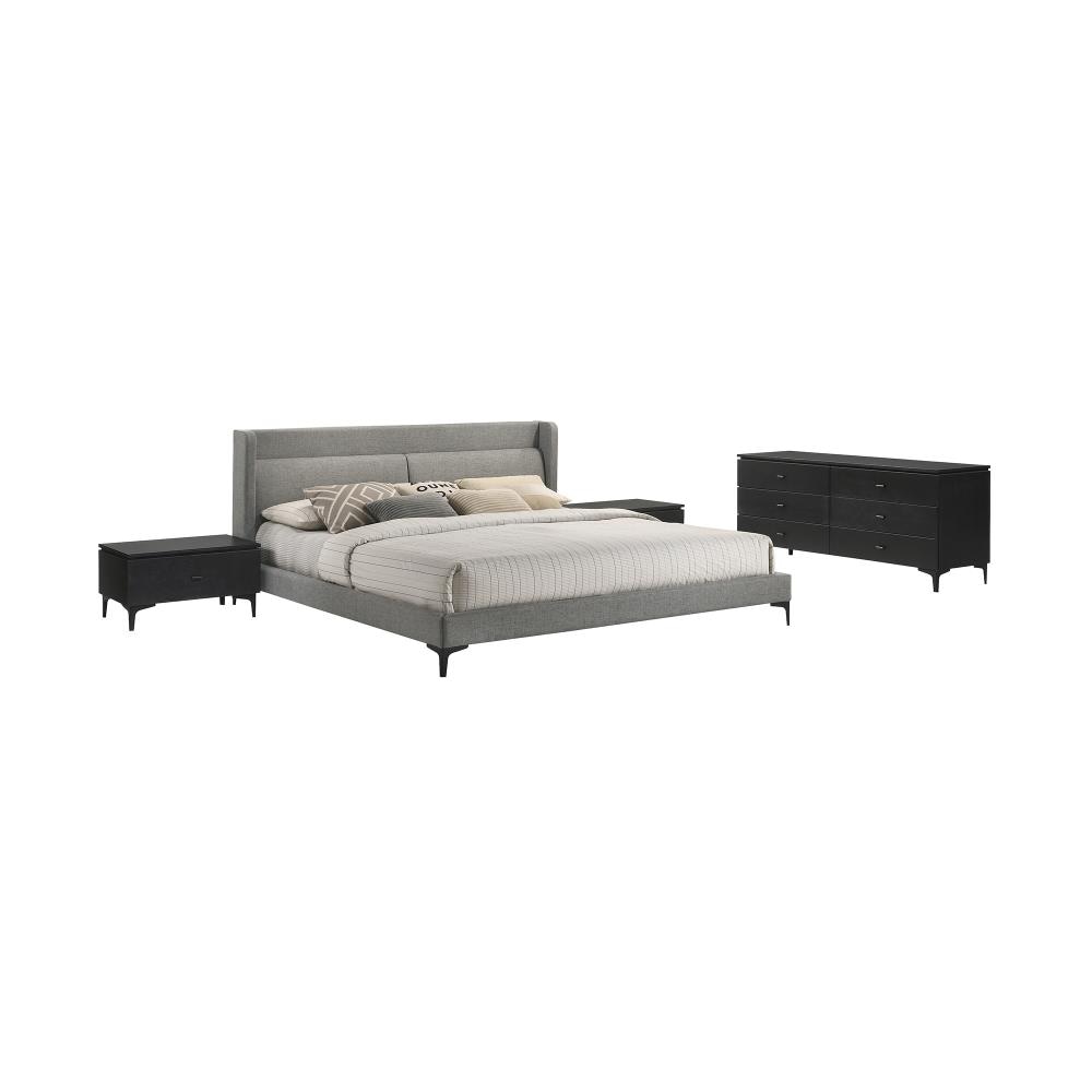 Armen Living SETLEBDCHKG4B Legend Gray/dark gray King Bedroom Set