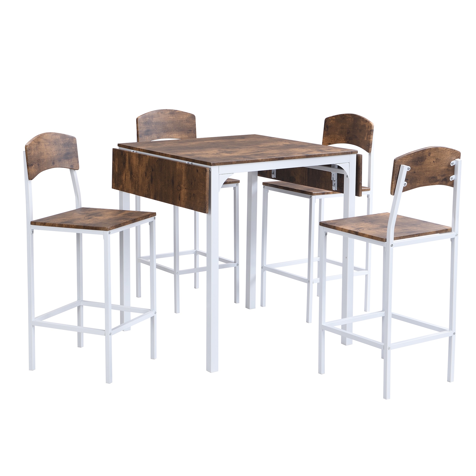 Kahomvis AC-QPTM-16 Rustic Brown Contemporary/Modern Dining Room Set with Rectangular Table ( Seats 4 )