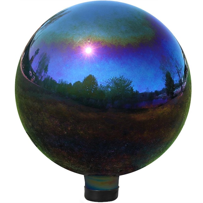 Blue Blown Glass Gazing Ball, Mirror Gazing Ball Canada