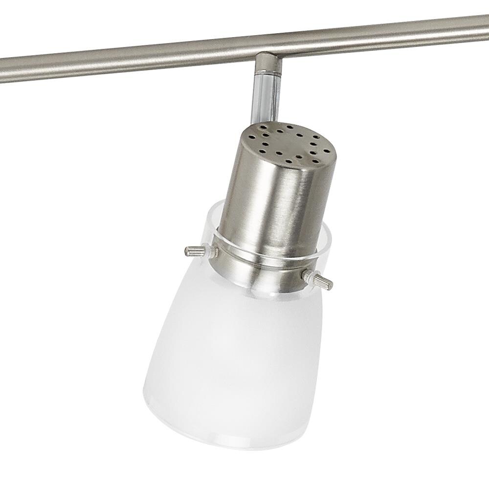 Allen + roth 29.6-in 4-Light Brushed Nickel dimmable sold Integrated Modern/Contempor