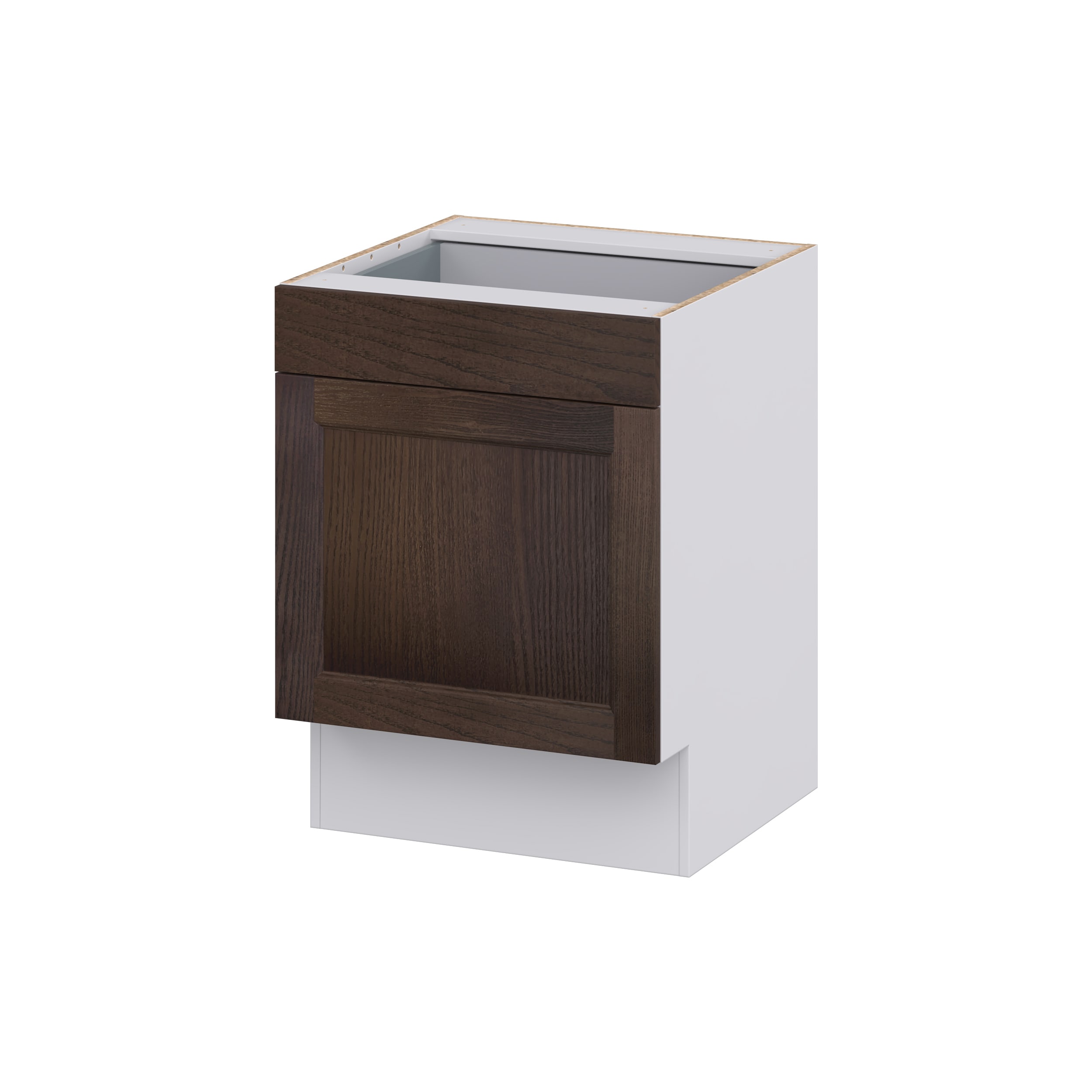 Hugo&Borg 24-in W x 34.5-in H x 24-in D Wood 1-Drawer Base Fully Assembled Cabinet (Recessed Panel Shaker Style)