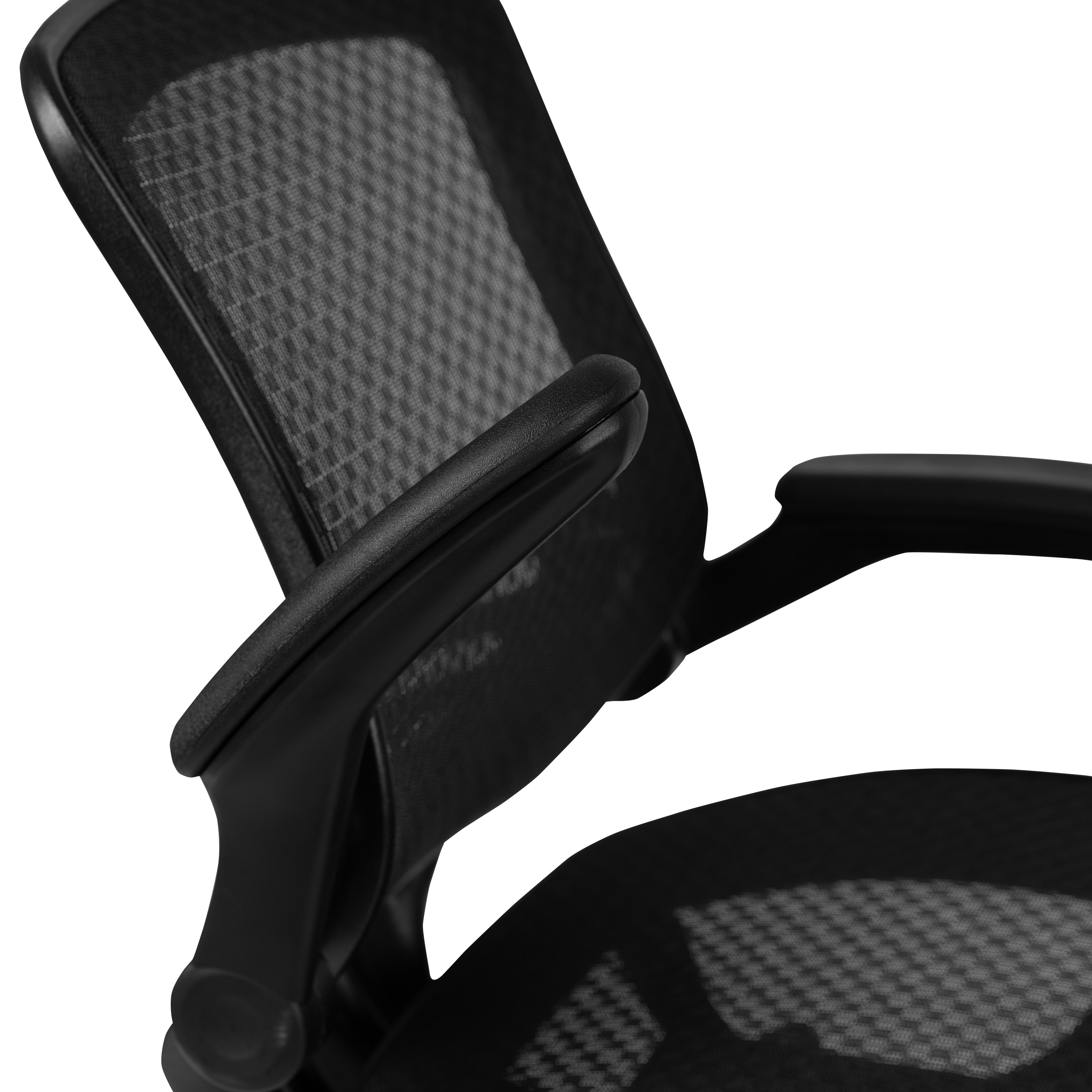 ErgoDraft Plus Black Mesh Drafting Chair with Adjustable Arms and Foot Ring