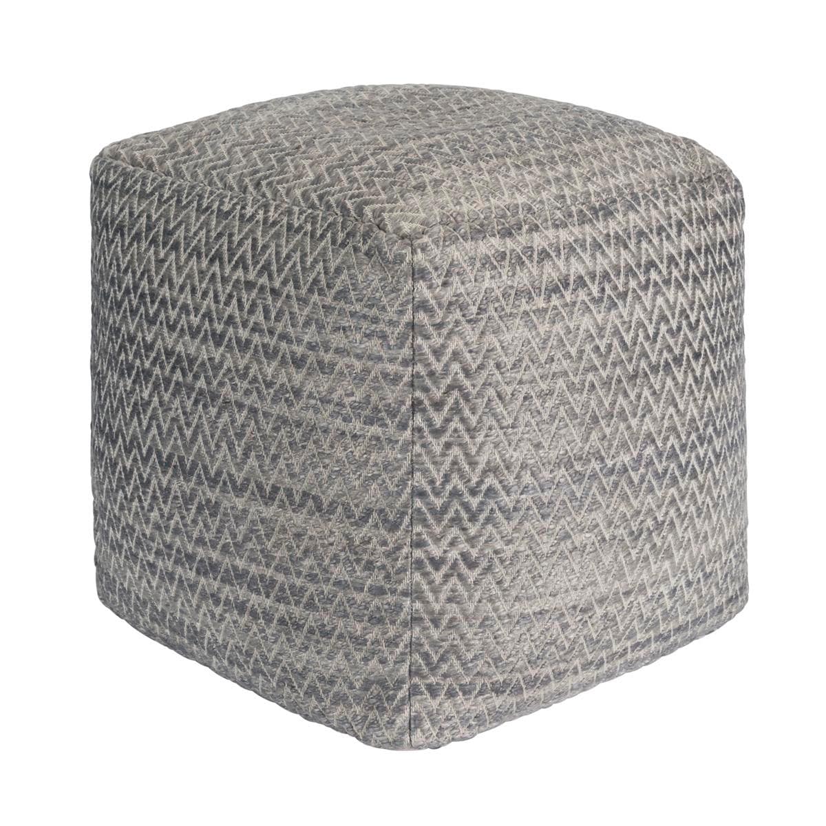 Pasargad Home PTPF-173 Galaxy Modern Grey Wool Ottoman