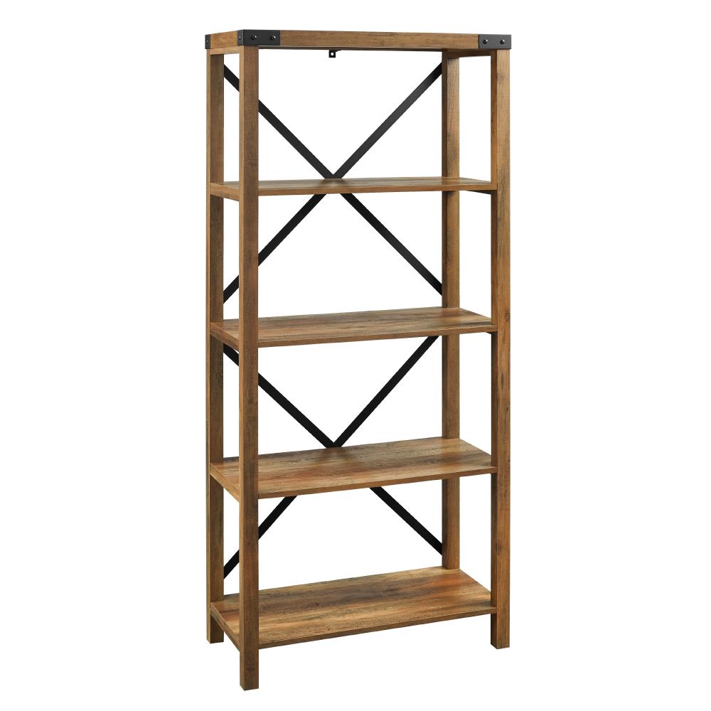 Rustic Oak Wood 5-Shelf Bookcase at Lowes.com