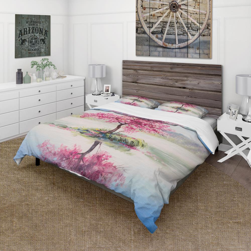 Designart BED17779-K 3-Piece White King Duvet Cover Set