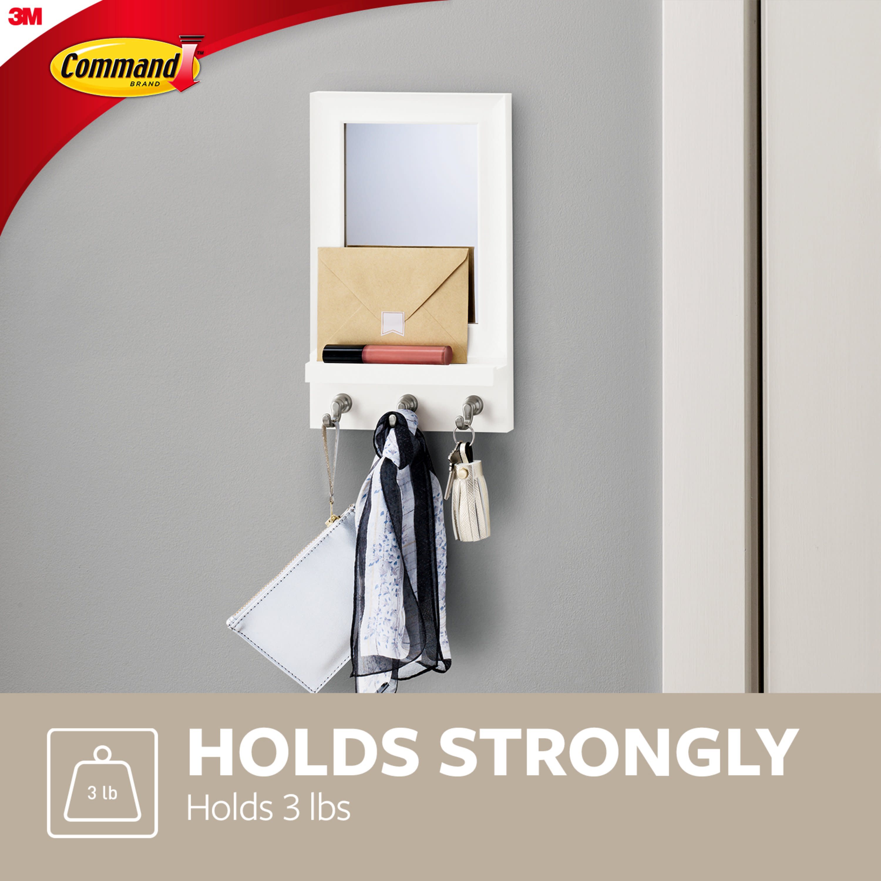 Command Shower Caddy Hanger Frosted Adhesive Bath Hook(7.5-lb Capacity) in  the Utility Hooks & Racks department at
