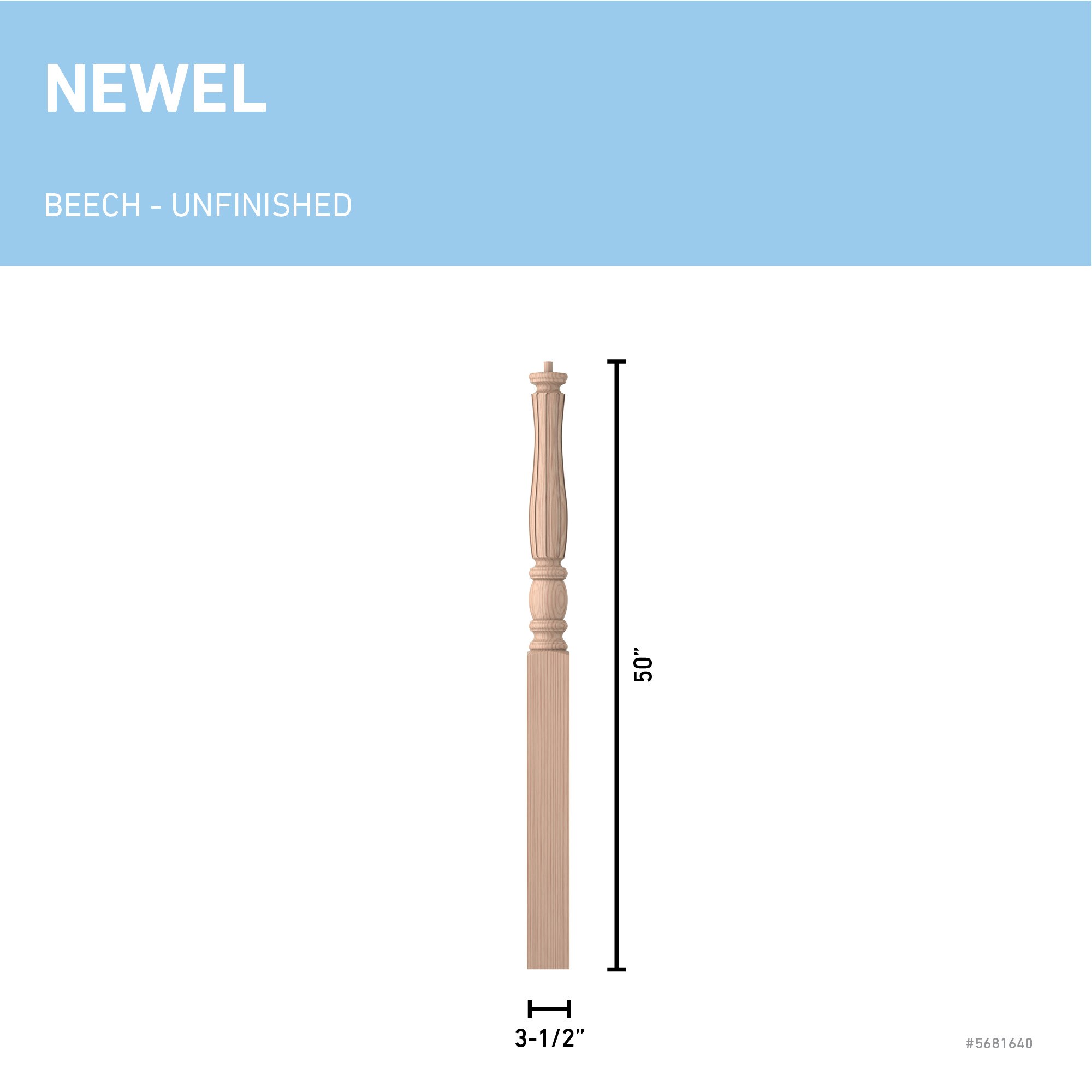 L.J. Smith Stair Systems LJF-3314-B Interior-Stairpart-Newel-Posts - View #3