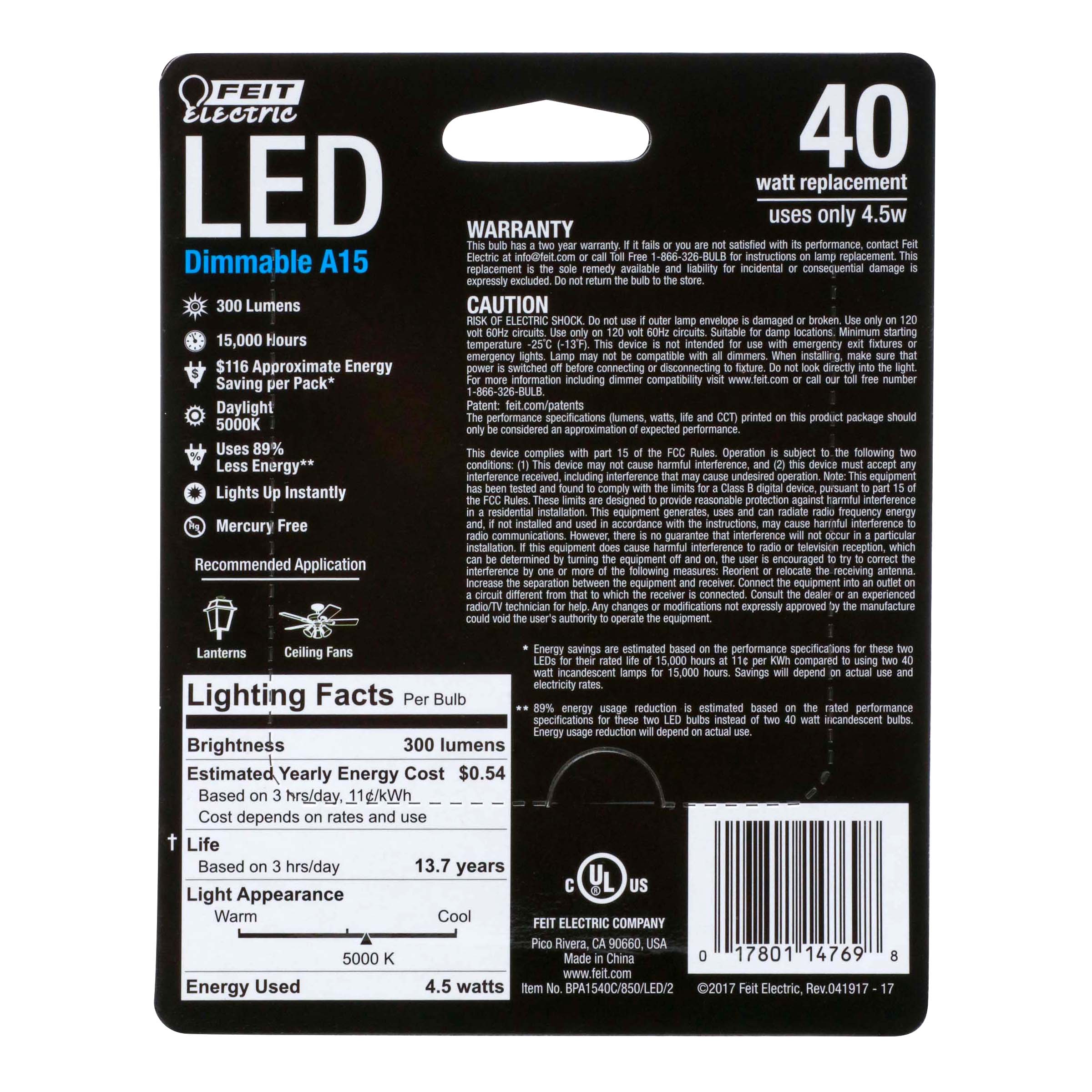 Feit Electric BPA1540C/850/LED/2 Led-Lights - View #4