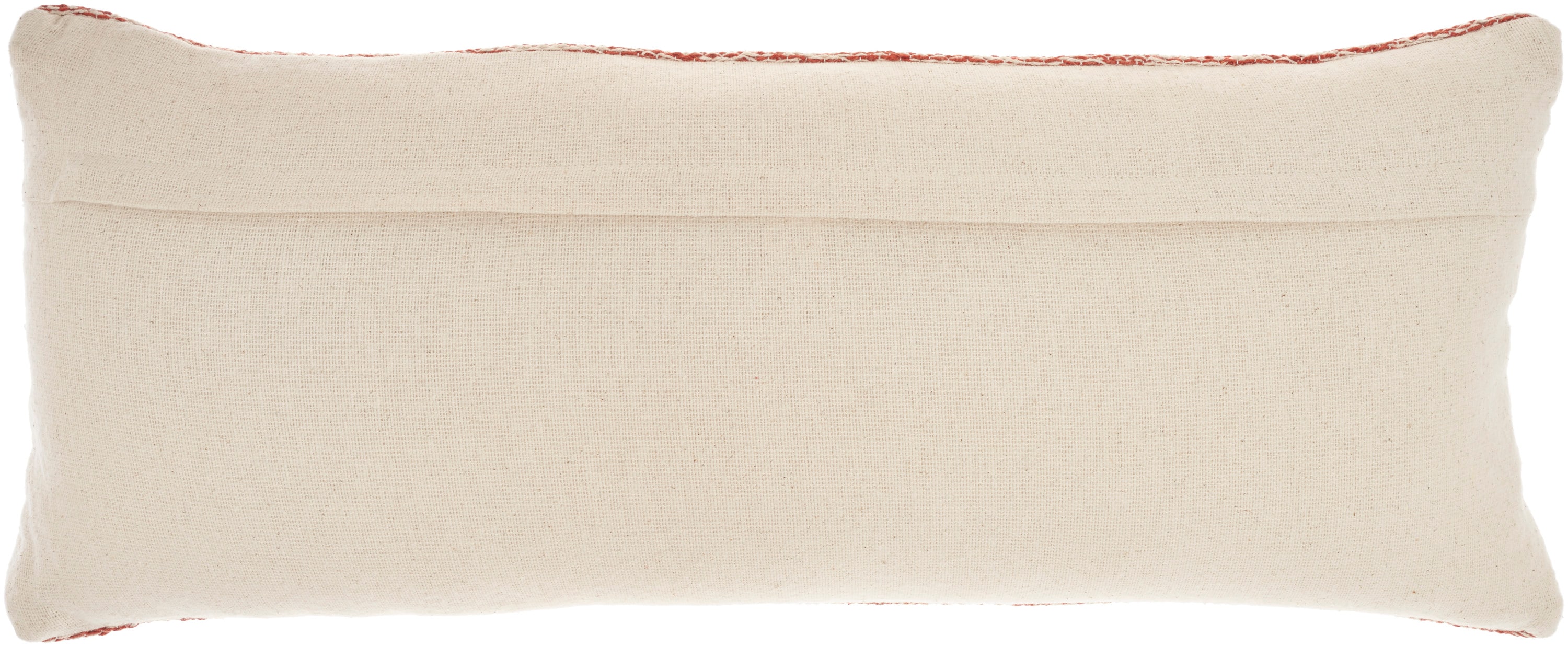 Rust Woven Cotton 12" x 30" Indoor Throw Pillow