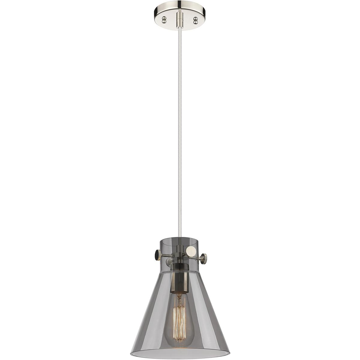 Innovations Lighting - 410-1PS-PN-G411-8SM Downtown Urban Newton Cone Pendant Polished Nickel