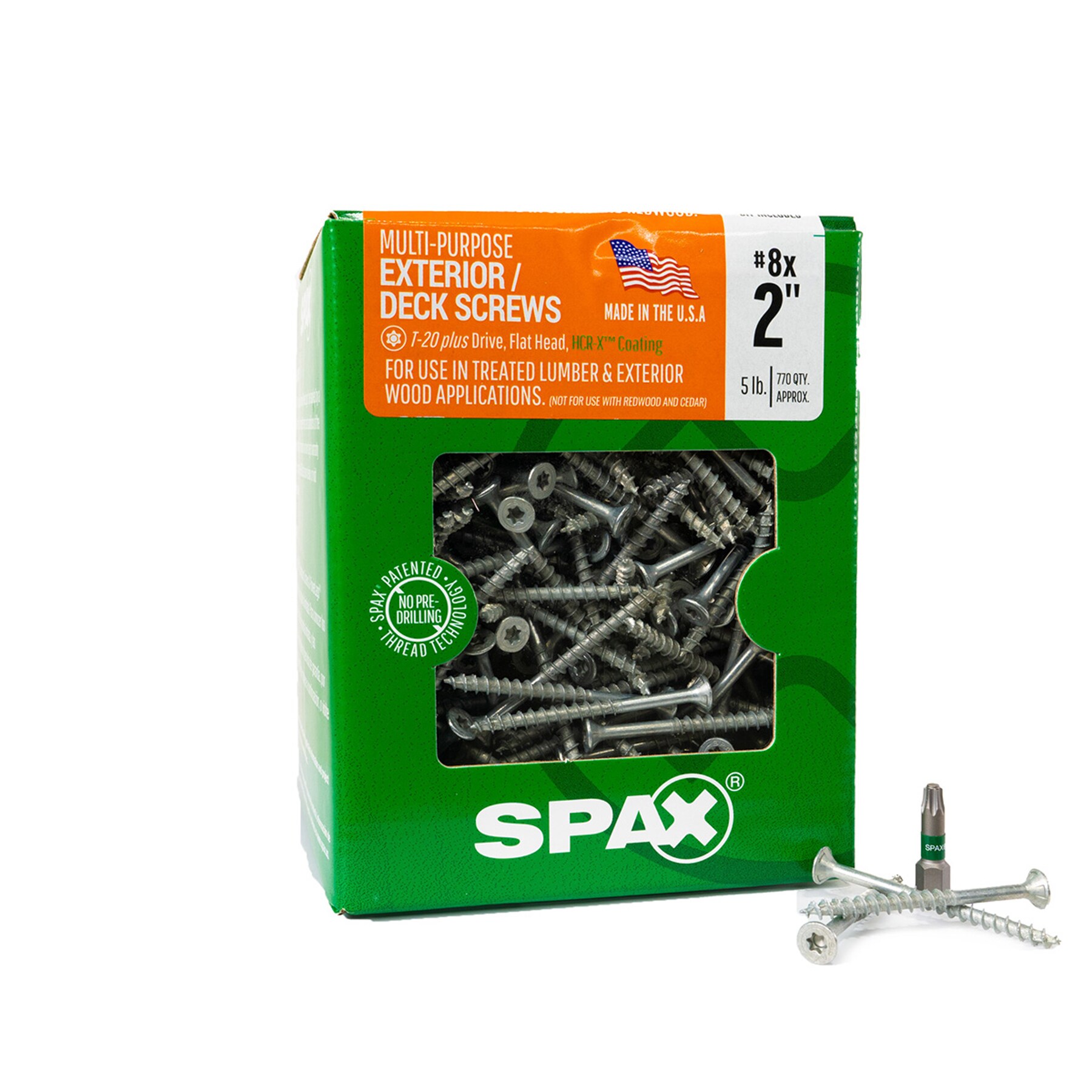 SPAX #8 x 2-1/2-in Plain Multi-Material Exterior Wood Screws (618