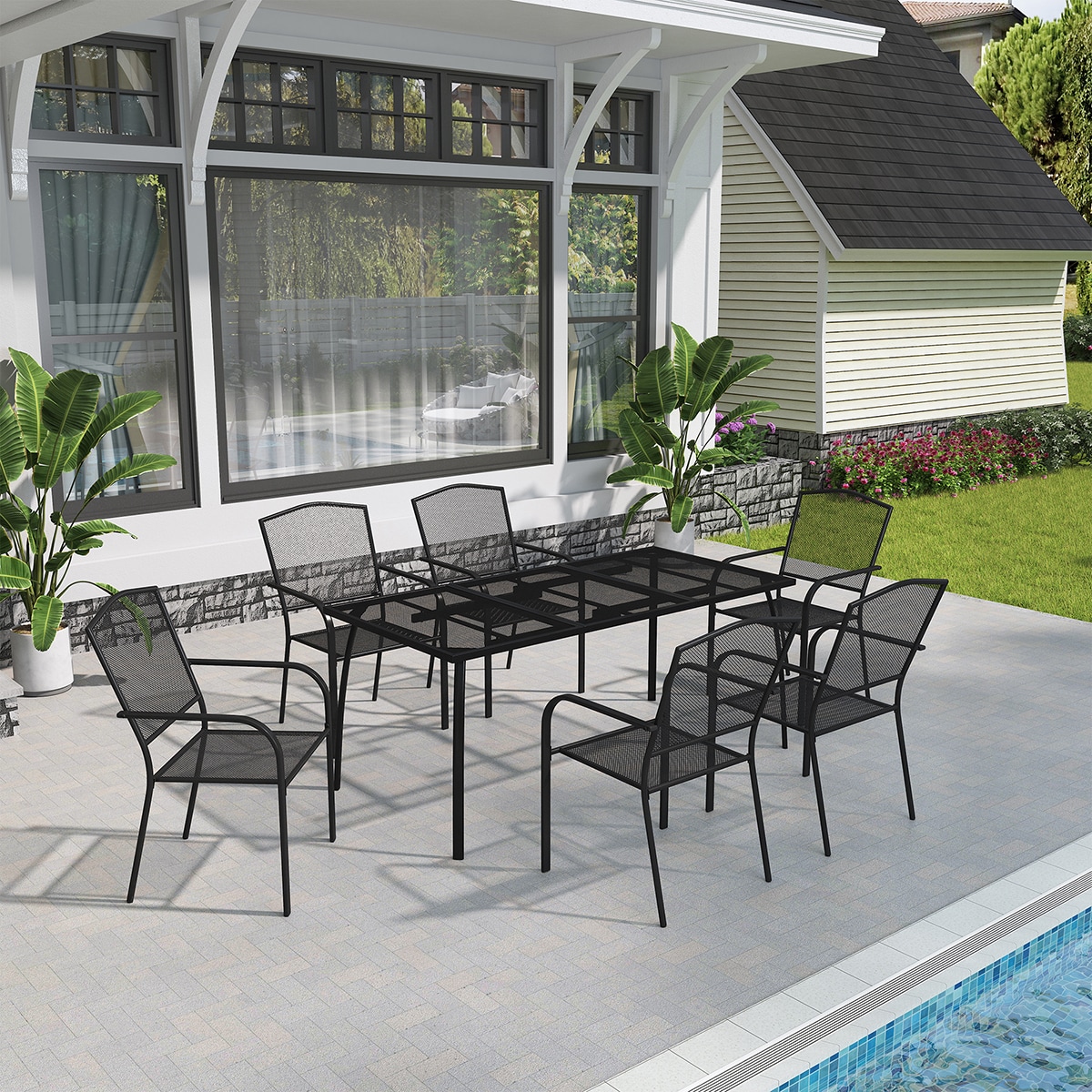 Mondawe MO-07SL6C1TBL Patio-Dining-Sets - View #3