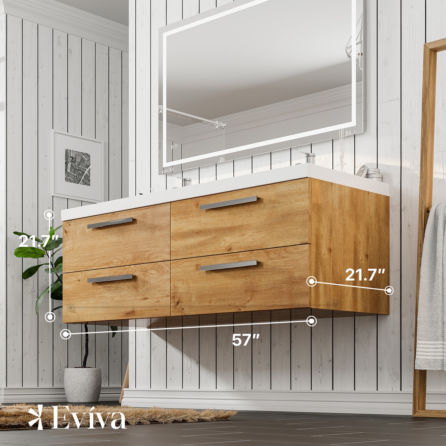Eviva EVVN144-57NOK Bath-Vanity-Combo - View #2