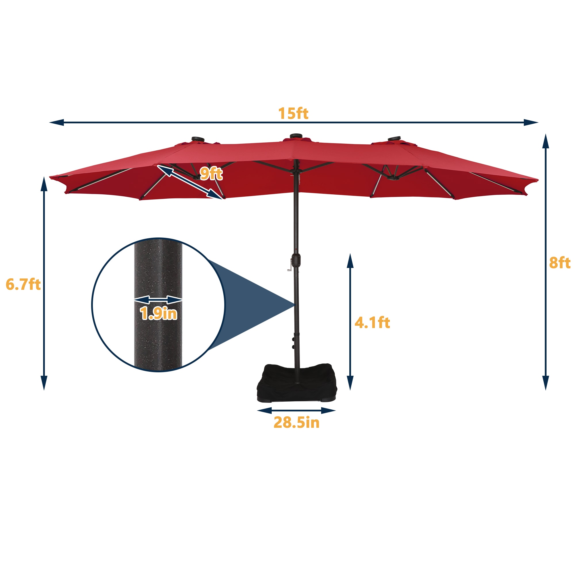 Clihome CLHT15L-TRD Umbrellas-2 - View #4