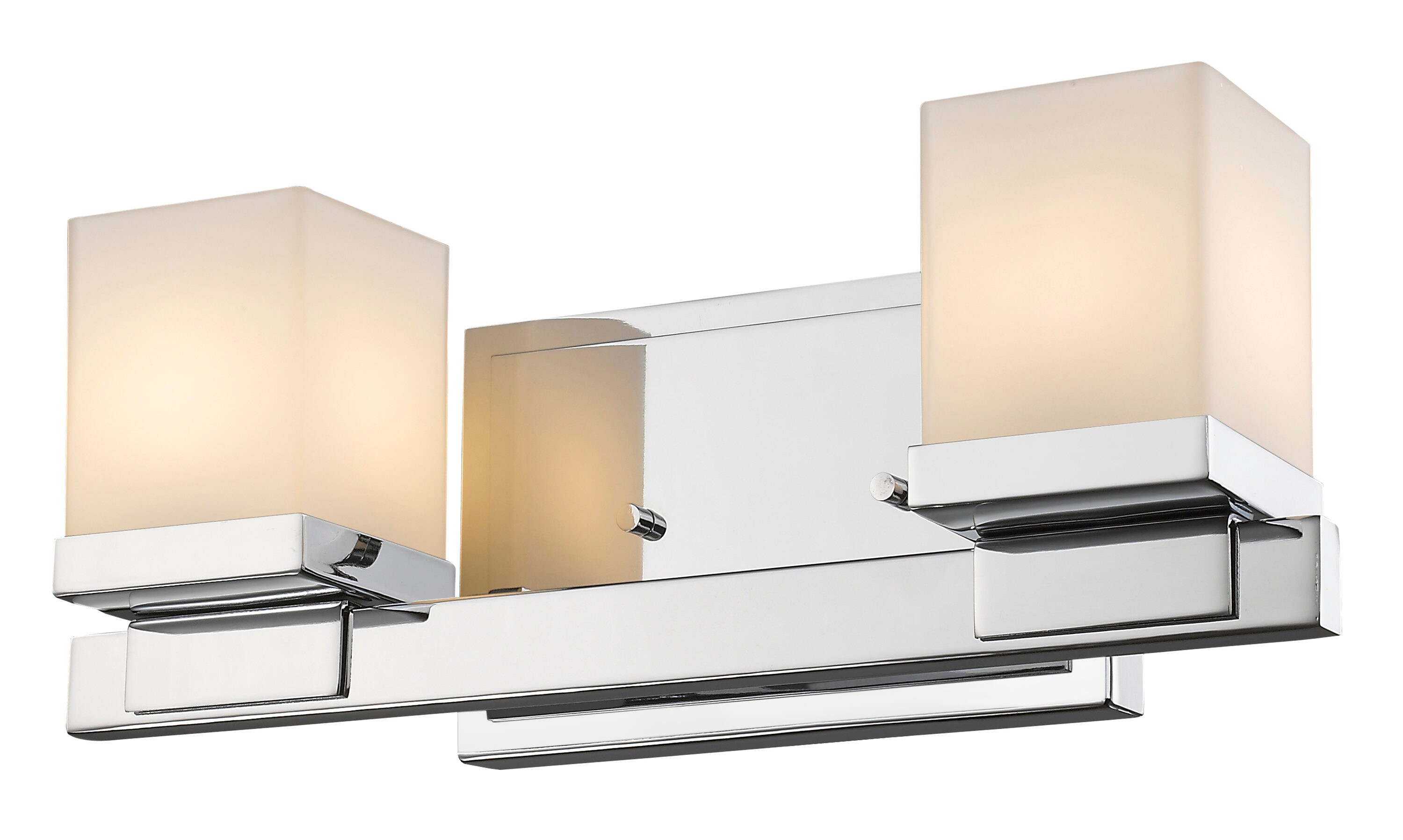 Z-Lite 1913-2V-CH Cadiz 13-in 2-Light Chrome Mid-century Vanity Light