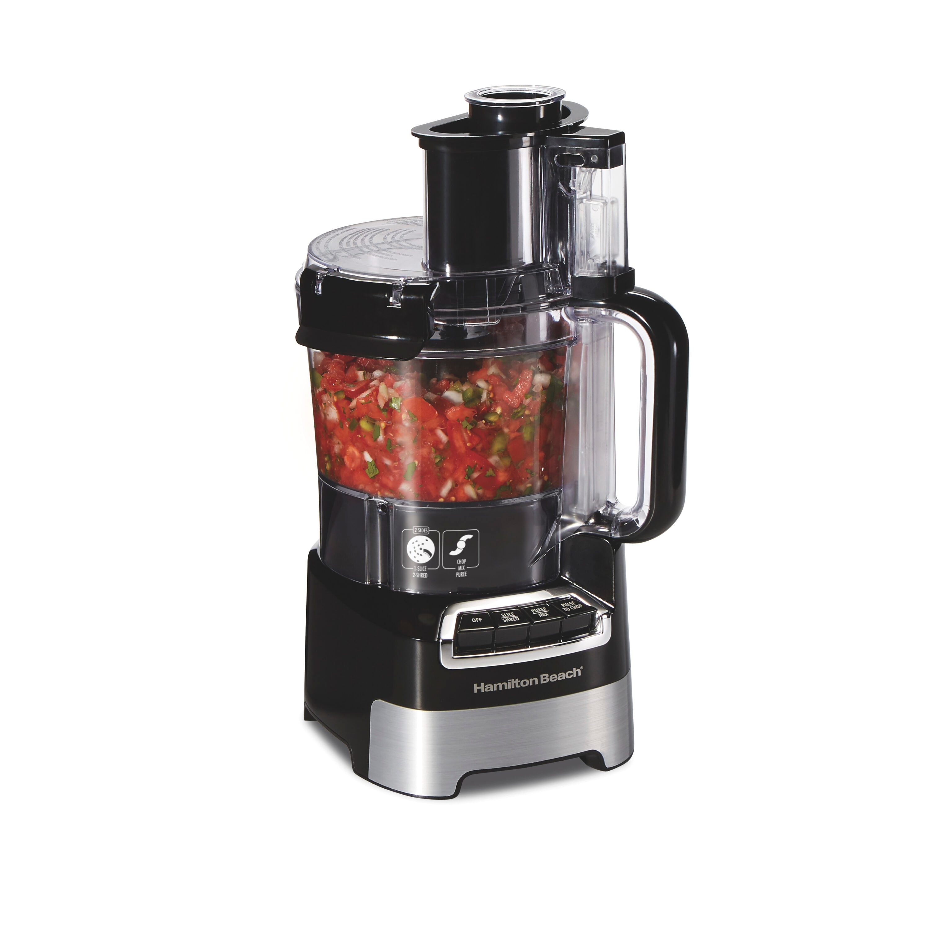 Hamilton Beach 3 in 1 6-Cup Single Speed Black Food Processor with