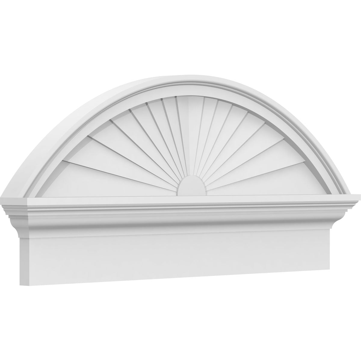 Ekena Millwork PEDPC032X150SEG01 35.5-Inches W x 14.875-Inches L PVC Pediment
