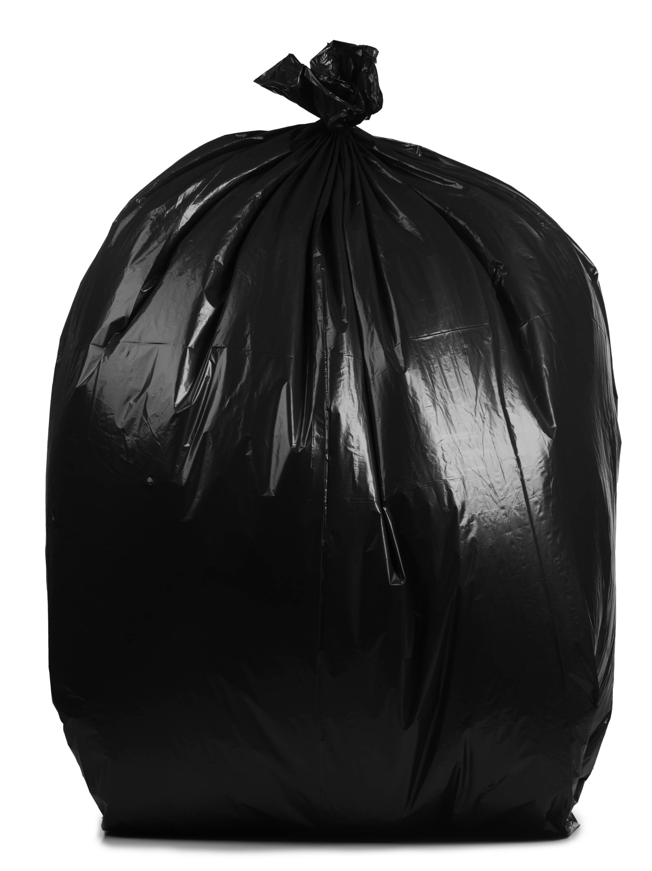 PlasticMill 100-Gallons Black Outdoor Plastic Lawn and Leaf Trash Bag in  the Trash Bags department at