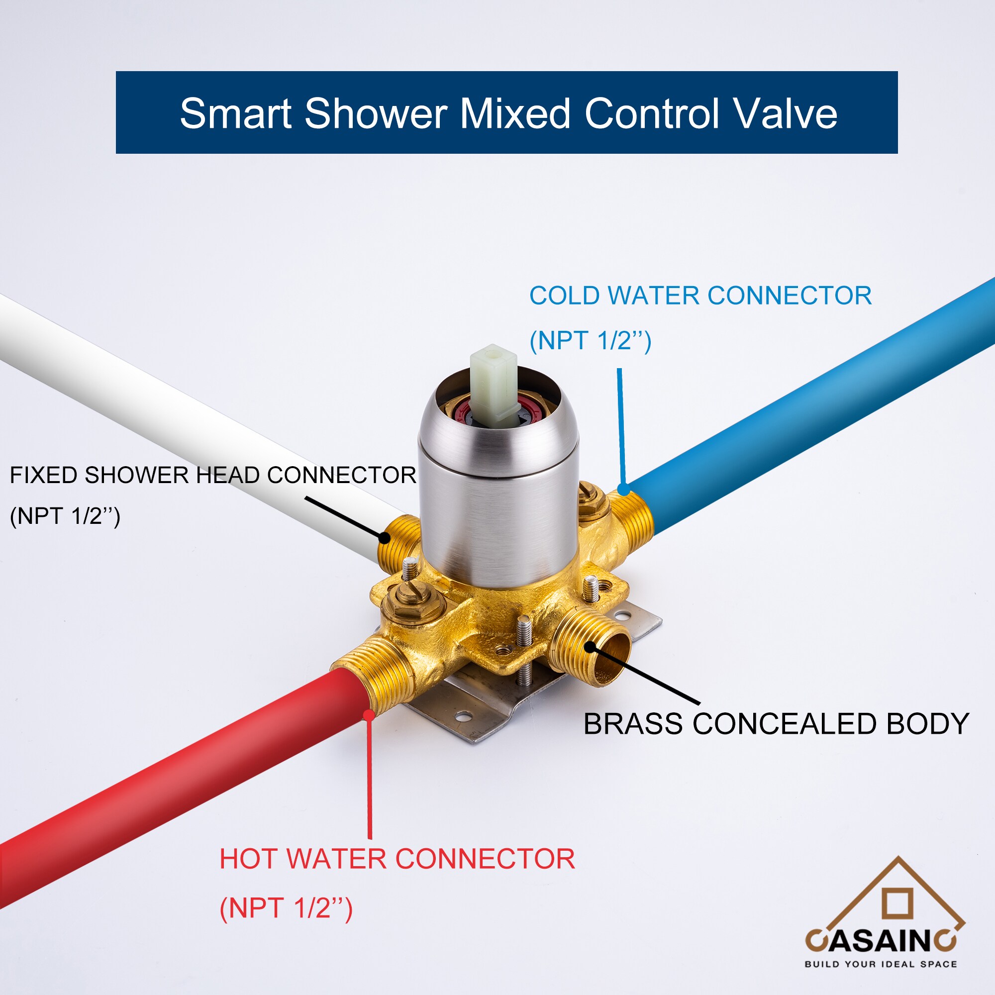 CASAINC HM-B201-SQ-BN Tub-Shower-Faucets - View #7