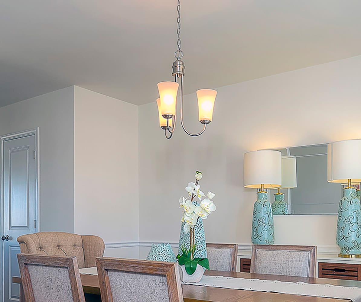 Maxim Lighting 10043FTSN Logan 3 -Light Satin Nickel Modern/contemporary For Use in Bedrooms, Dining Rooms, Foyers, Kitchens, Living Rooms Chandelier
