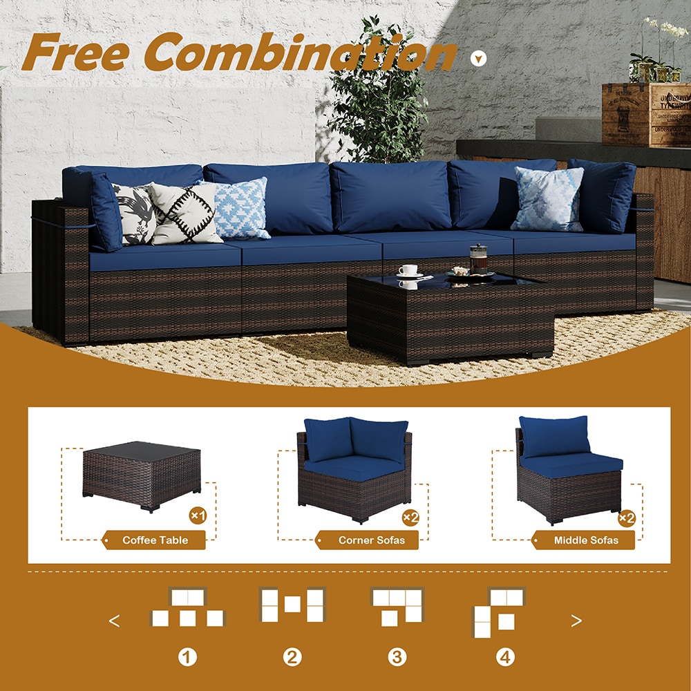 UPHA TBSF-AB-NAVYBLUE Patio-Conversation-Sets - View #4