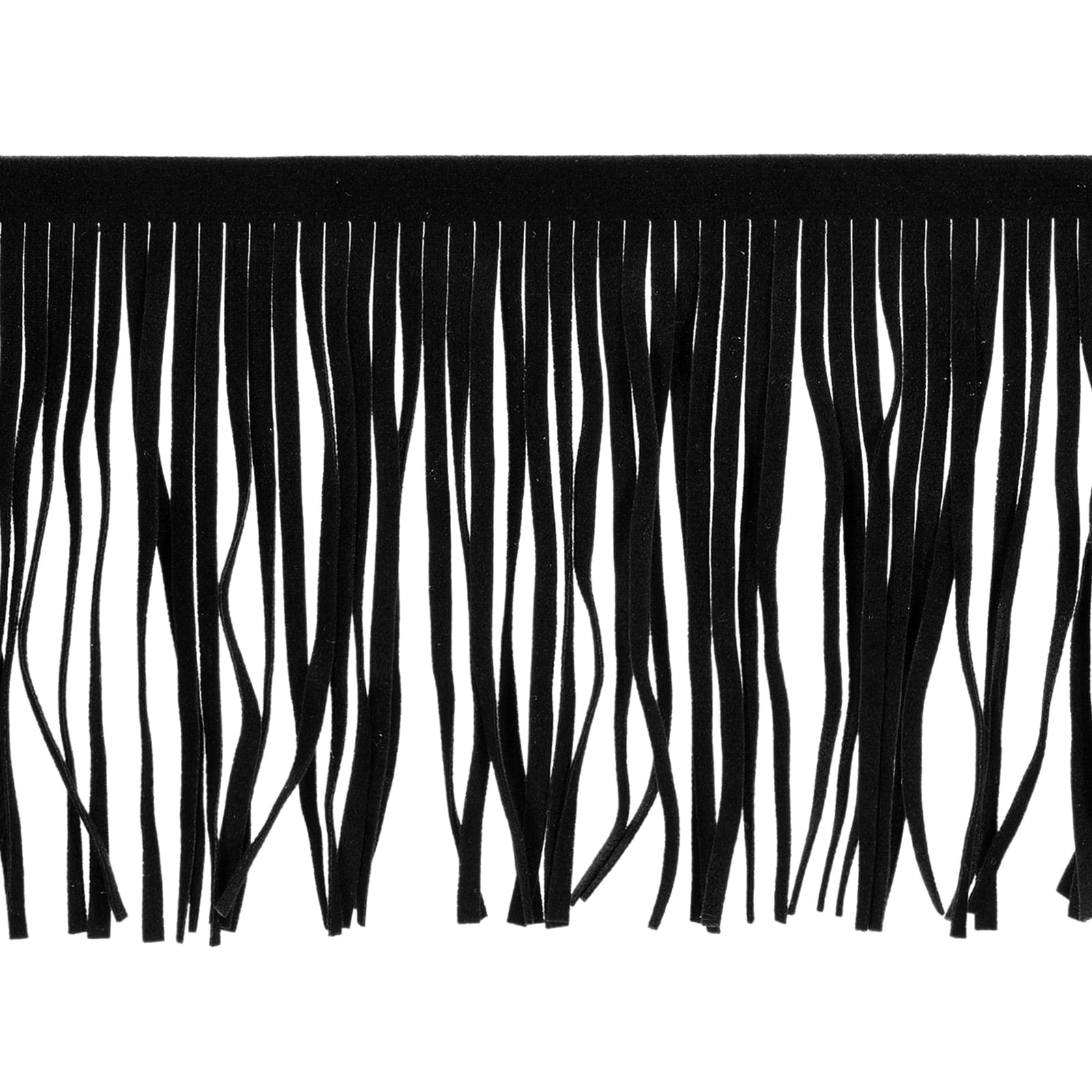 Unique Bargains 1 Yard 10 Inch PU Leather Fringe Trim Double Side Leather Sewing Tassel Fringes for DIY Sewing Dress Crafts Skirt Decoration Black