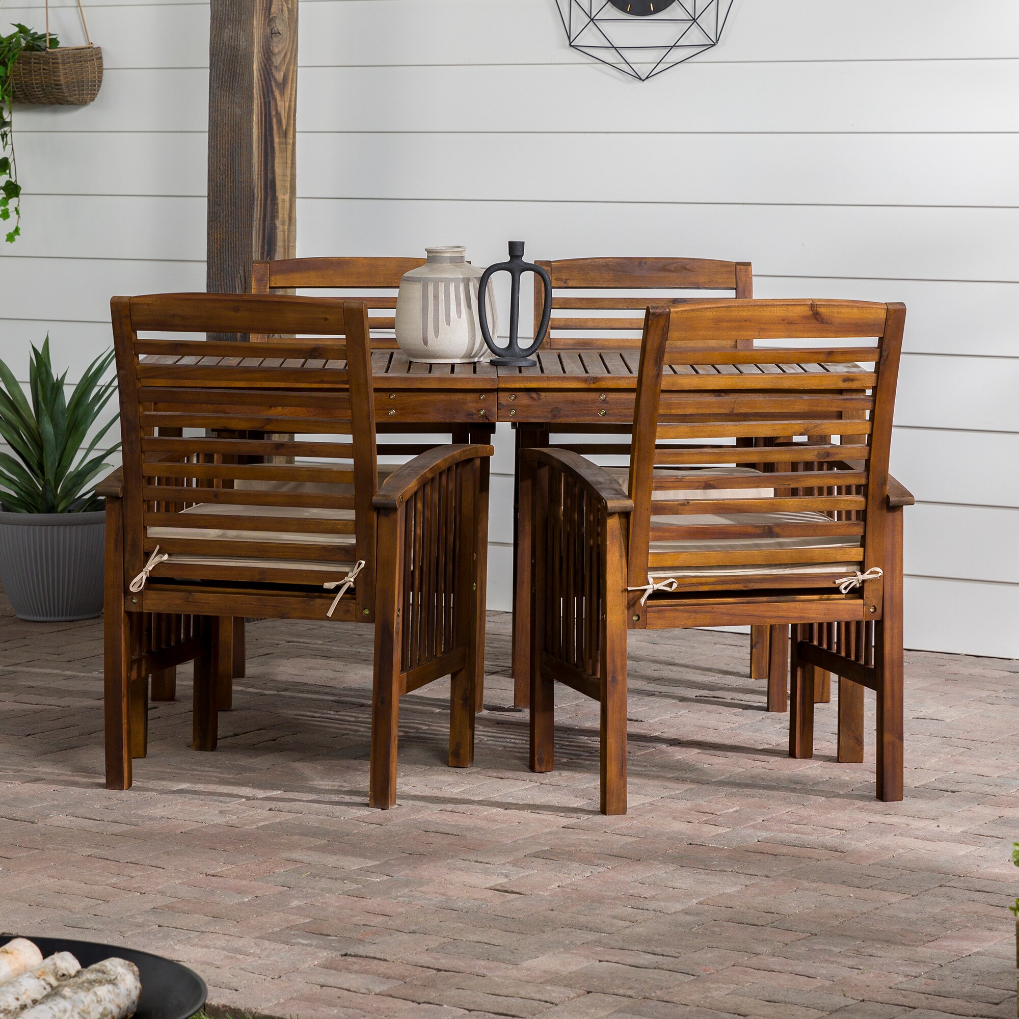 Walker Edison LWW5SDTDB Patio-Dining-Sets - View #2