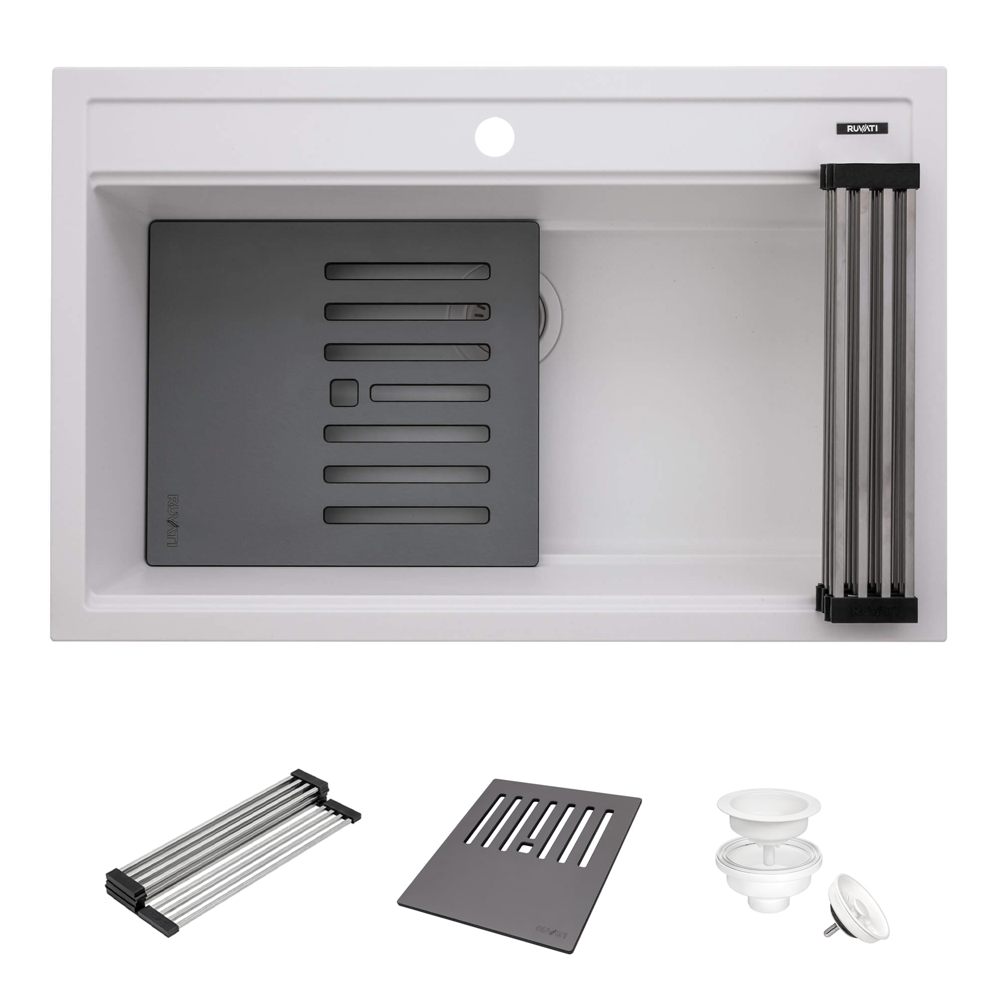 Ruvati RVG1631WH Kitchen-Sinks - View #2