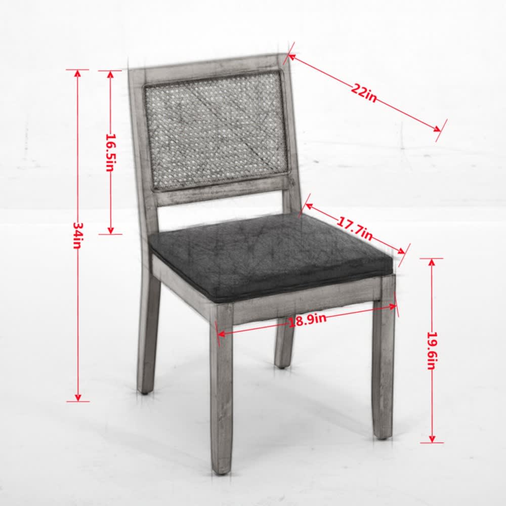 Coolbibila NAOMI-DINING-GRAY Dining-Chairs - View #3