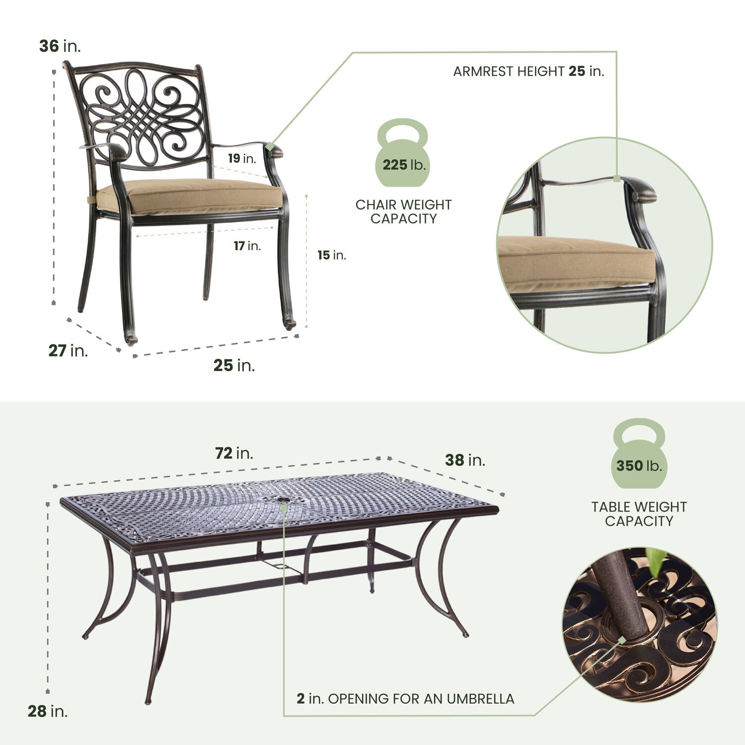 Hanover TRADITIONS7PC Patio-Dining-Sets - View #3