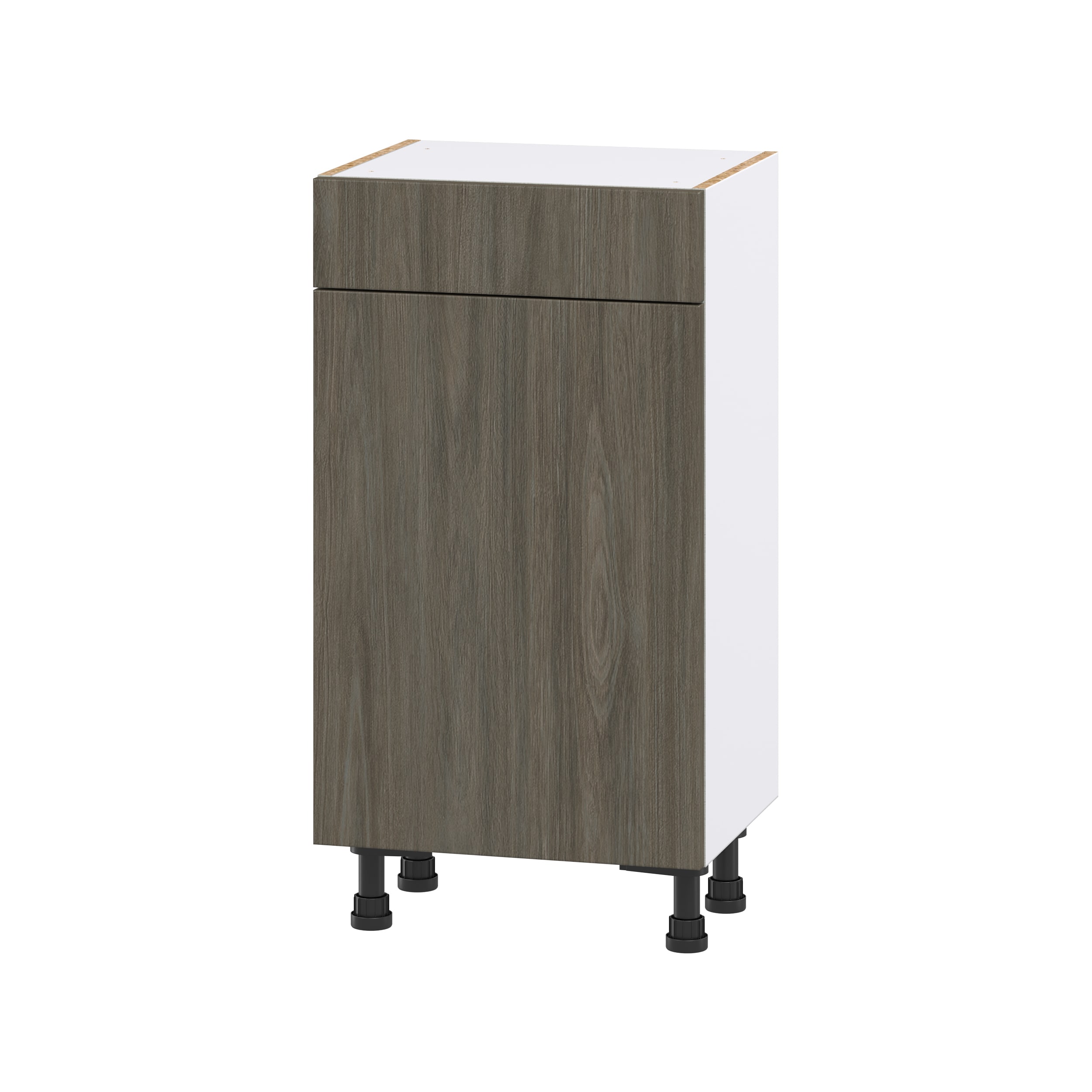 Hugo&Borg Savane 18-in W x 34.5-in H x 14-in D Textmel 2-Drawers Base Fully Assembled Cabinet (Flat Panel Slab Style)