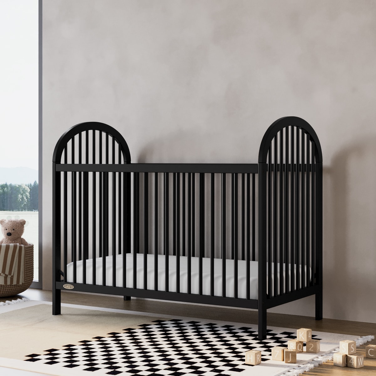 Graco Graco Olivia 3 in 1 Black Convertible Crib 04522 60B at Lowes