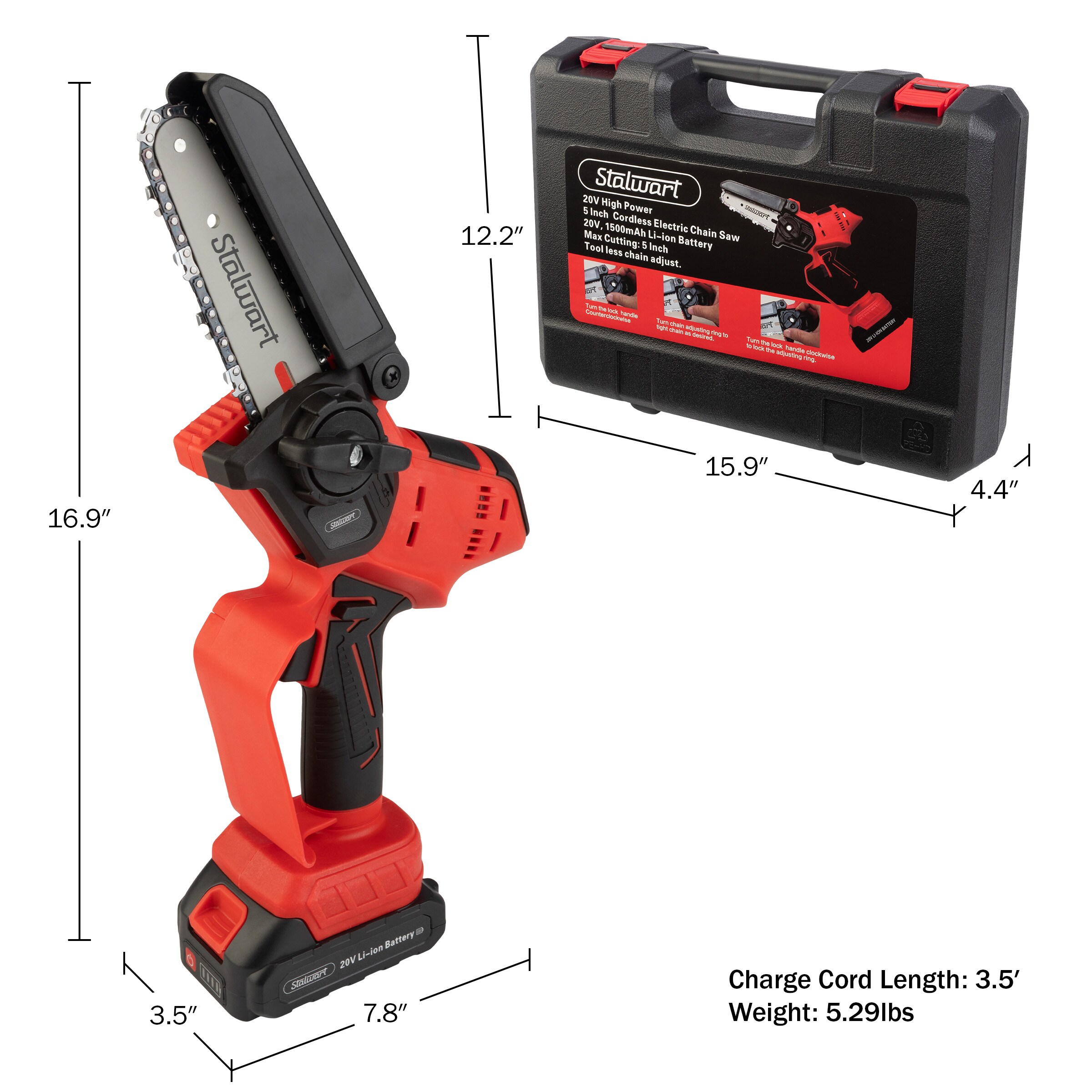 Stalwart 75-PT2007 Cordless-Chainsaw - View #3