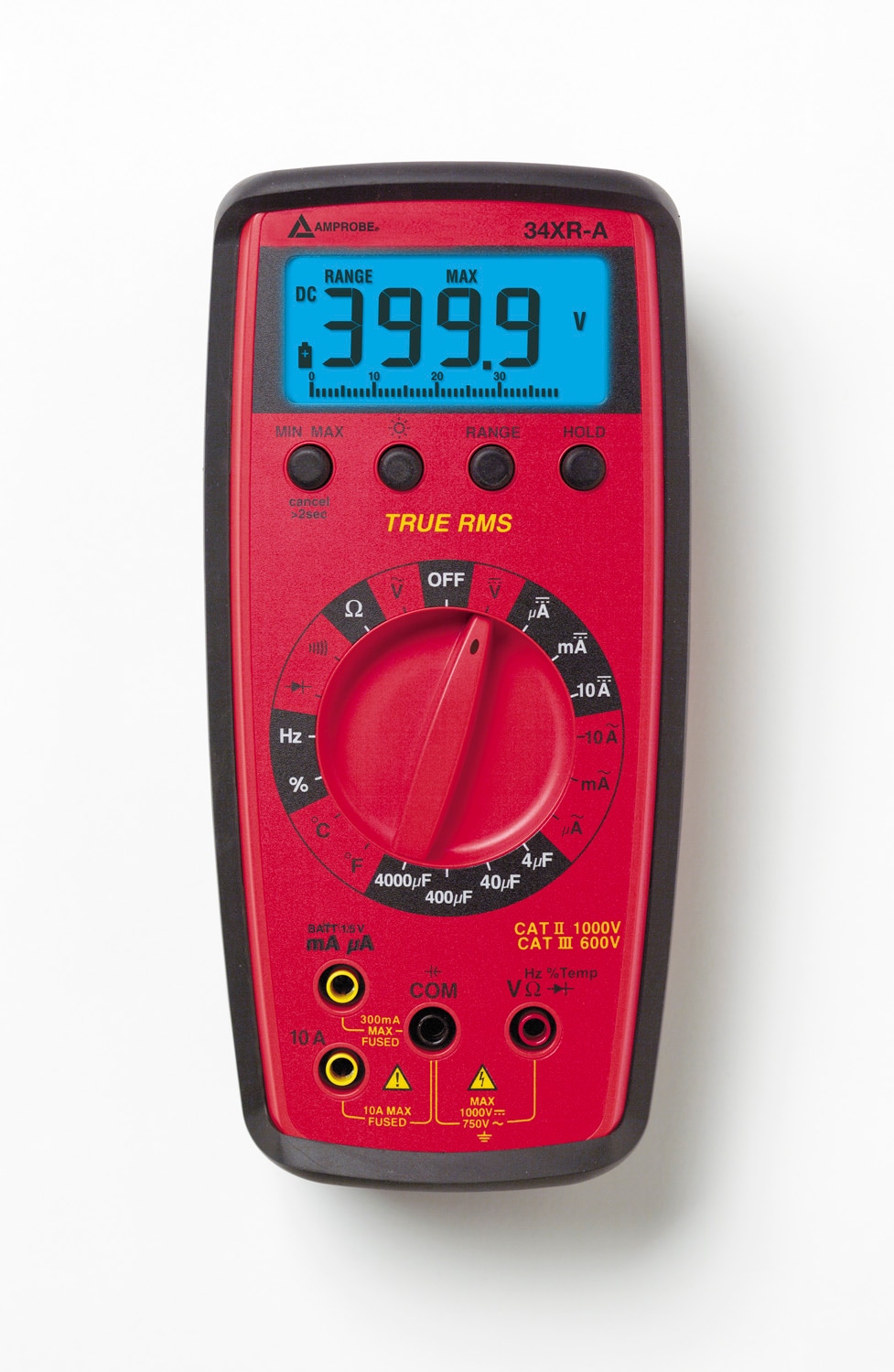 Digital Auto Ranging Multimeter 750-Volt in Red | - Amprobe 34XR-A