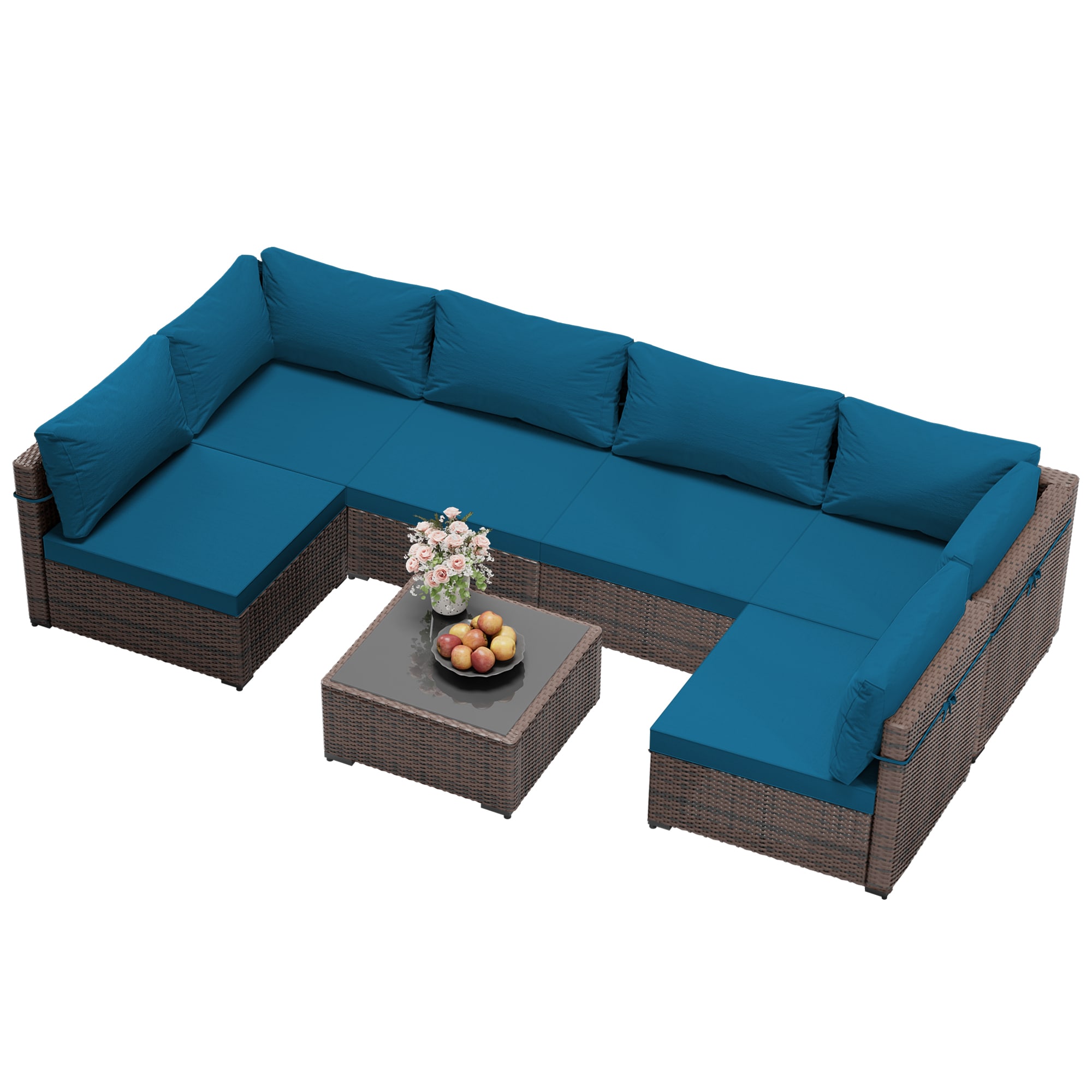 UPHA TBSF-ABC-DLBLUE Patio-Conversation-Sets - View #2