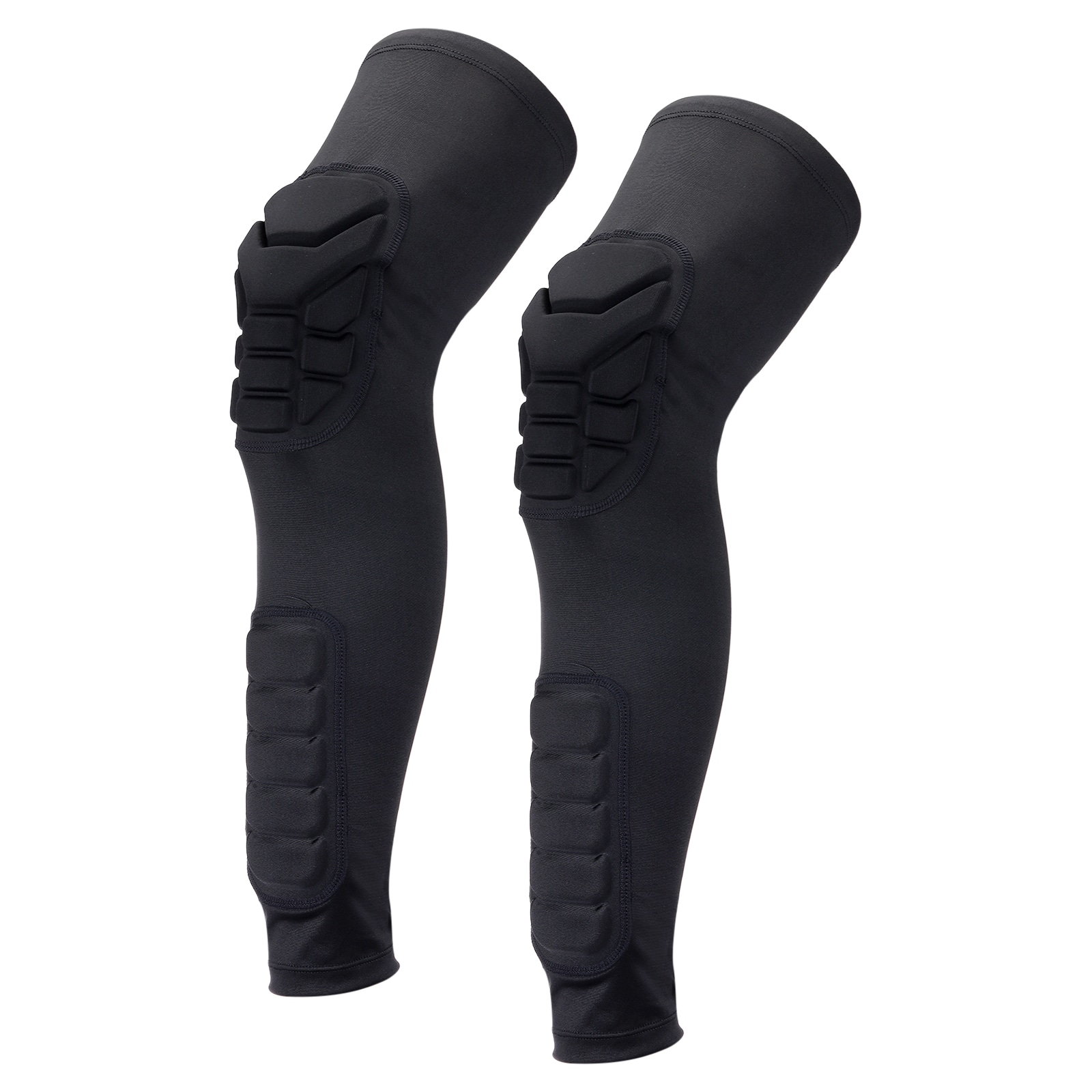 Unique Bargains M Knee Calf Pads 2 Pack Knee Braces Pad Compression Leg Sleeve Protective Calf Shin Guard for Youth Adults Football Basketball Baseball Black #S26042700UX6157