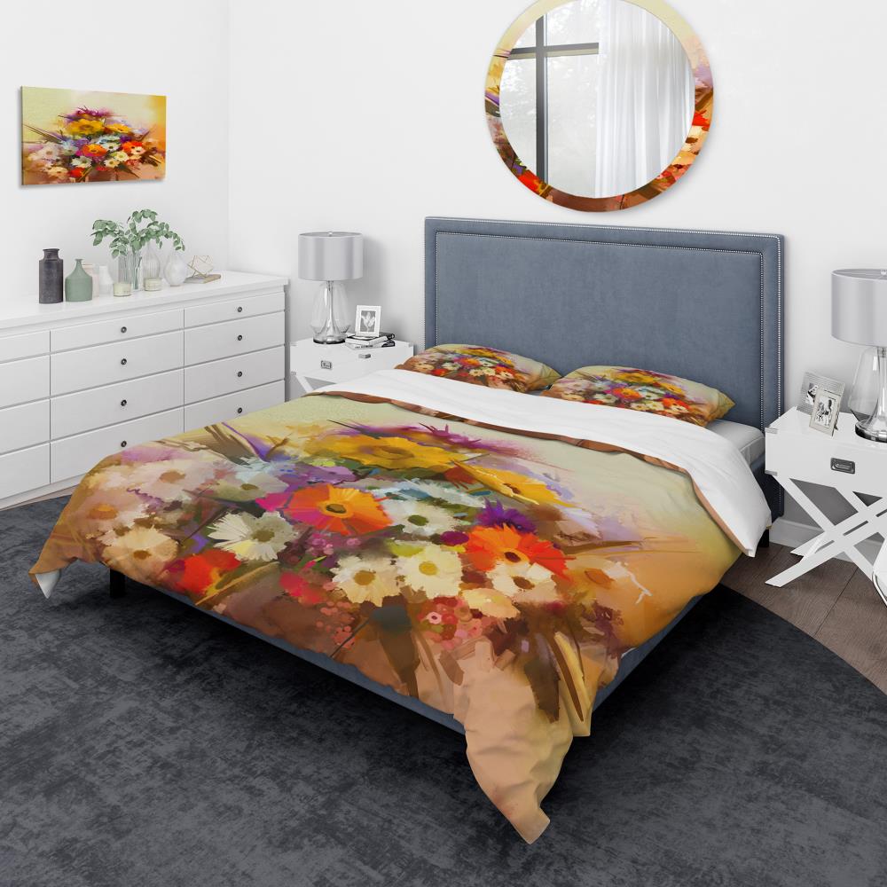 Designart Designart Duvet covers 3-Piece Yellow Queen Duvet Cover Set ...