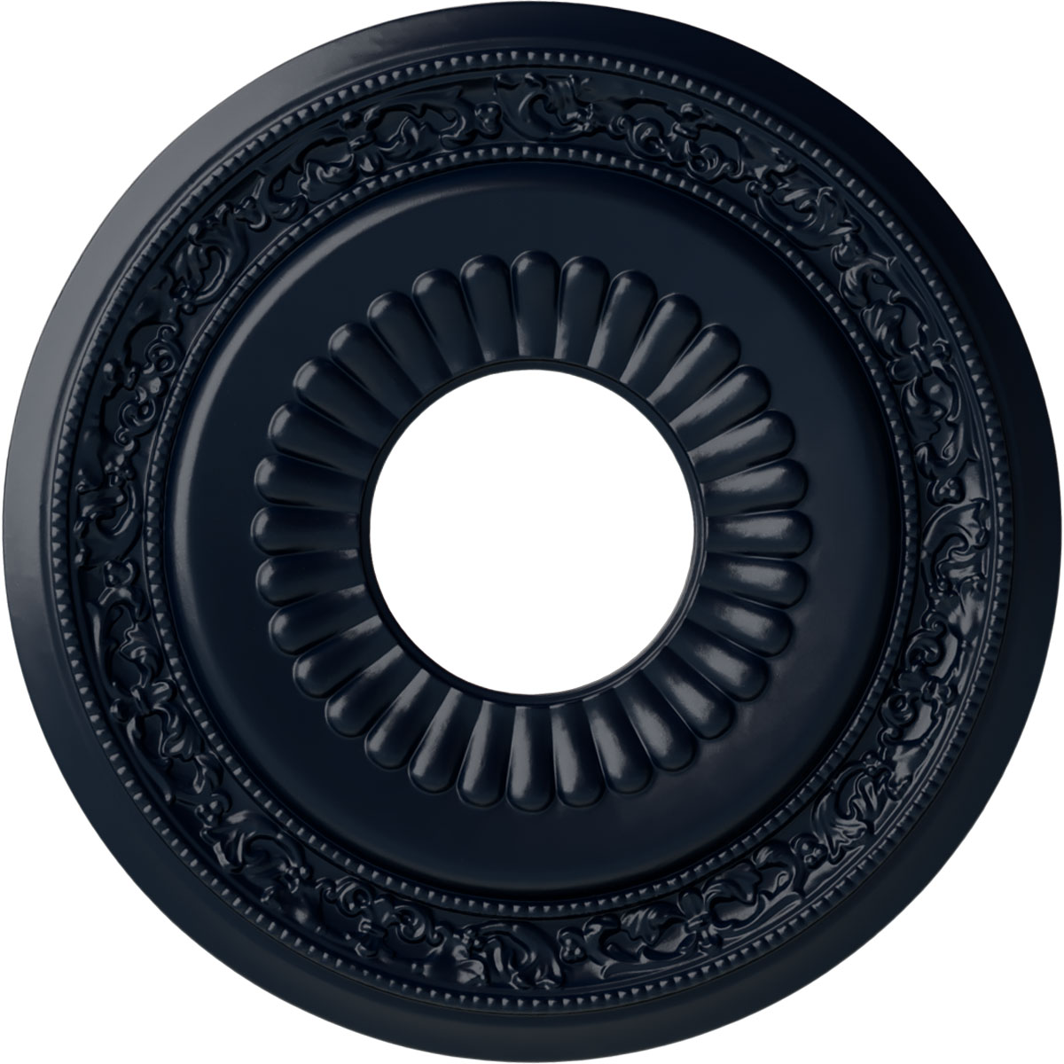 Ekena Millwork CM20LNMDF Lauren 20.625-in W x 20.625-in L Painted Midnight Dream Polyurethane Whole Ceiling Medallion