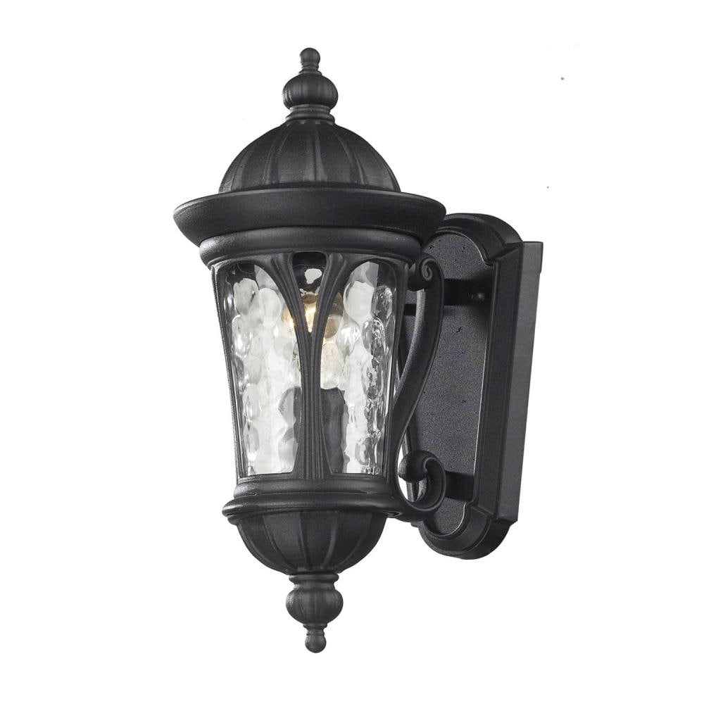 Z-Lite Doma 1-Light 14-in H Black Outdoor Wall Light at Lowes.com