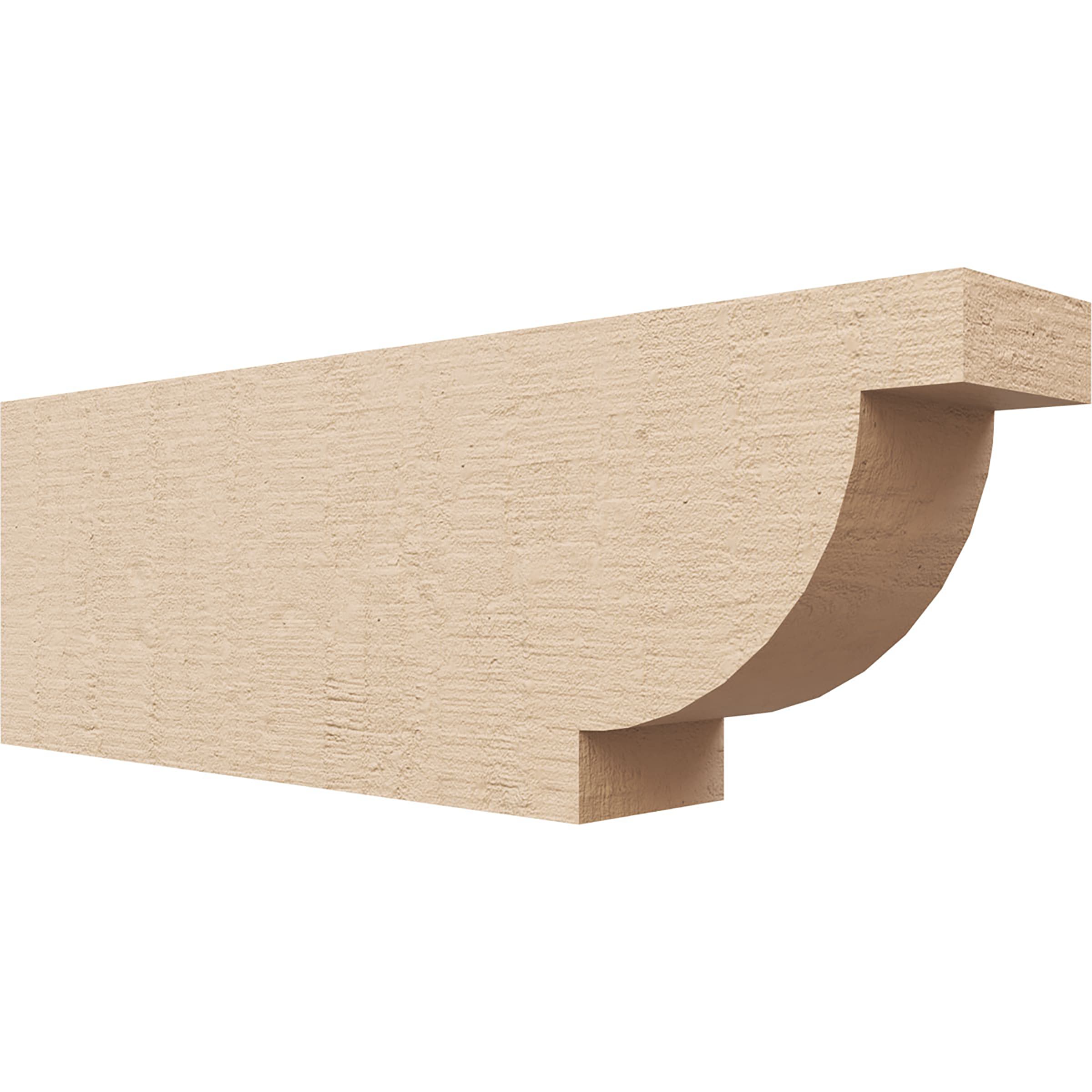 Ekena Millwork RFTU04X08X24ALPRCPR Alpine Woodgrain 4-in X 8-in X 24-in Brown Urethane Standard bracket
