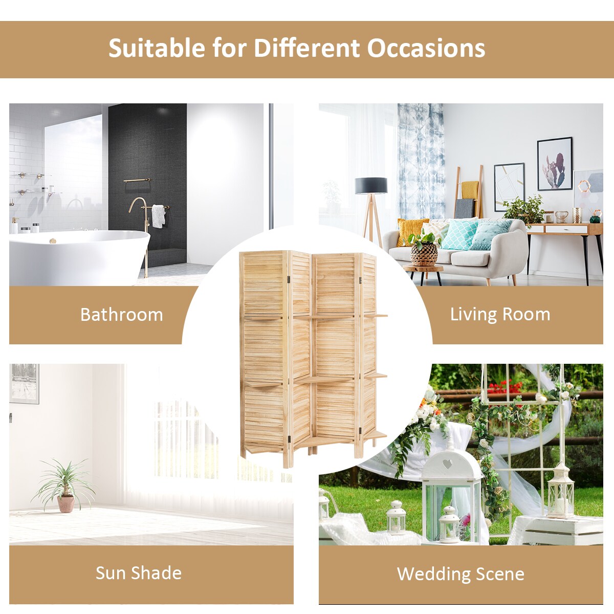 Costway HW61486BN Indoor-Privacy-Screens - View #7